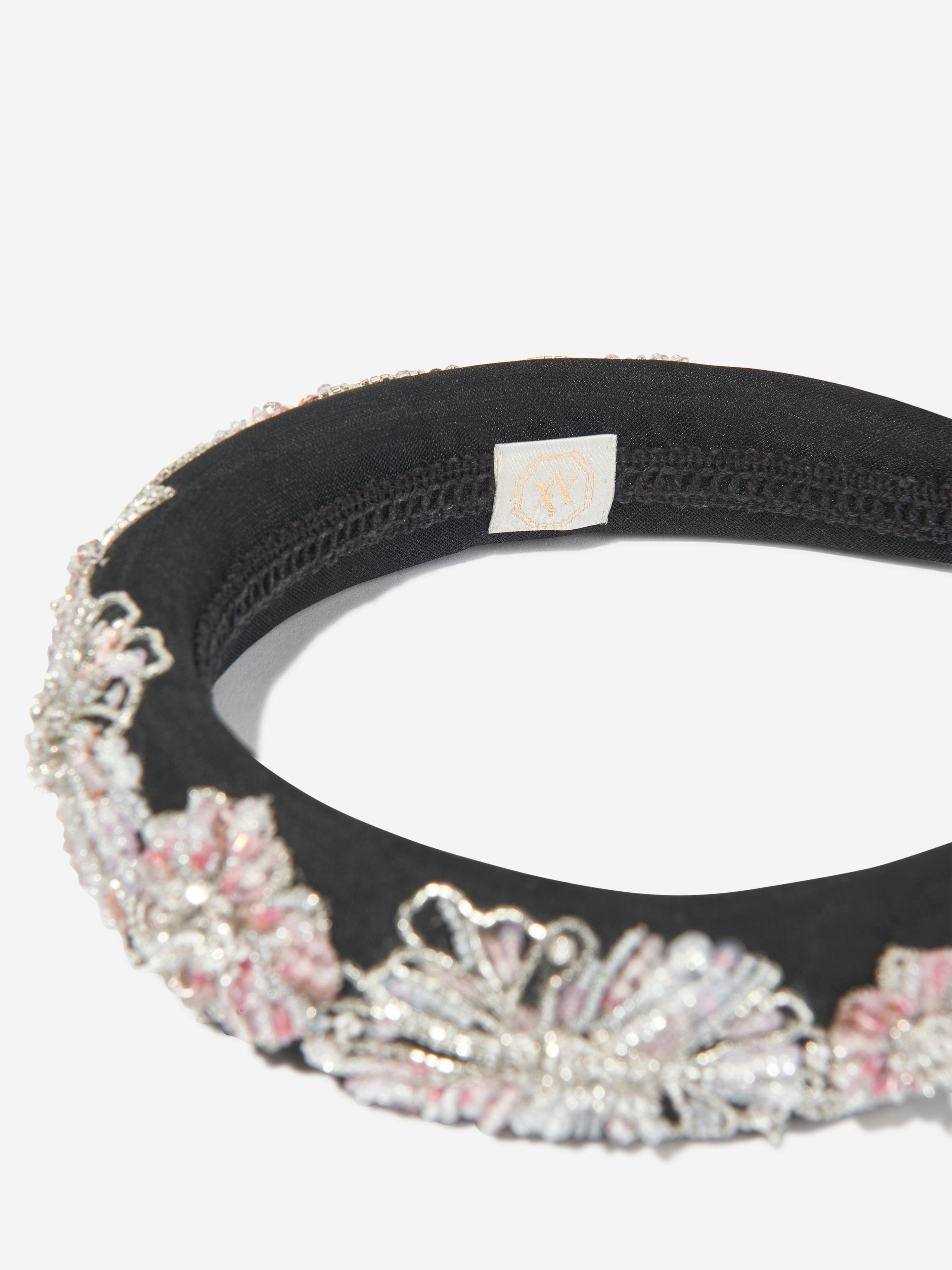Maison Ava Girls Embellished Headband in Black Latest Sale Online