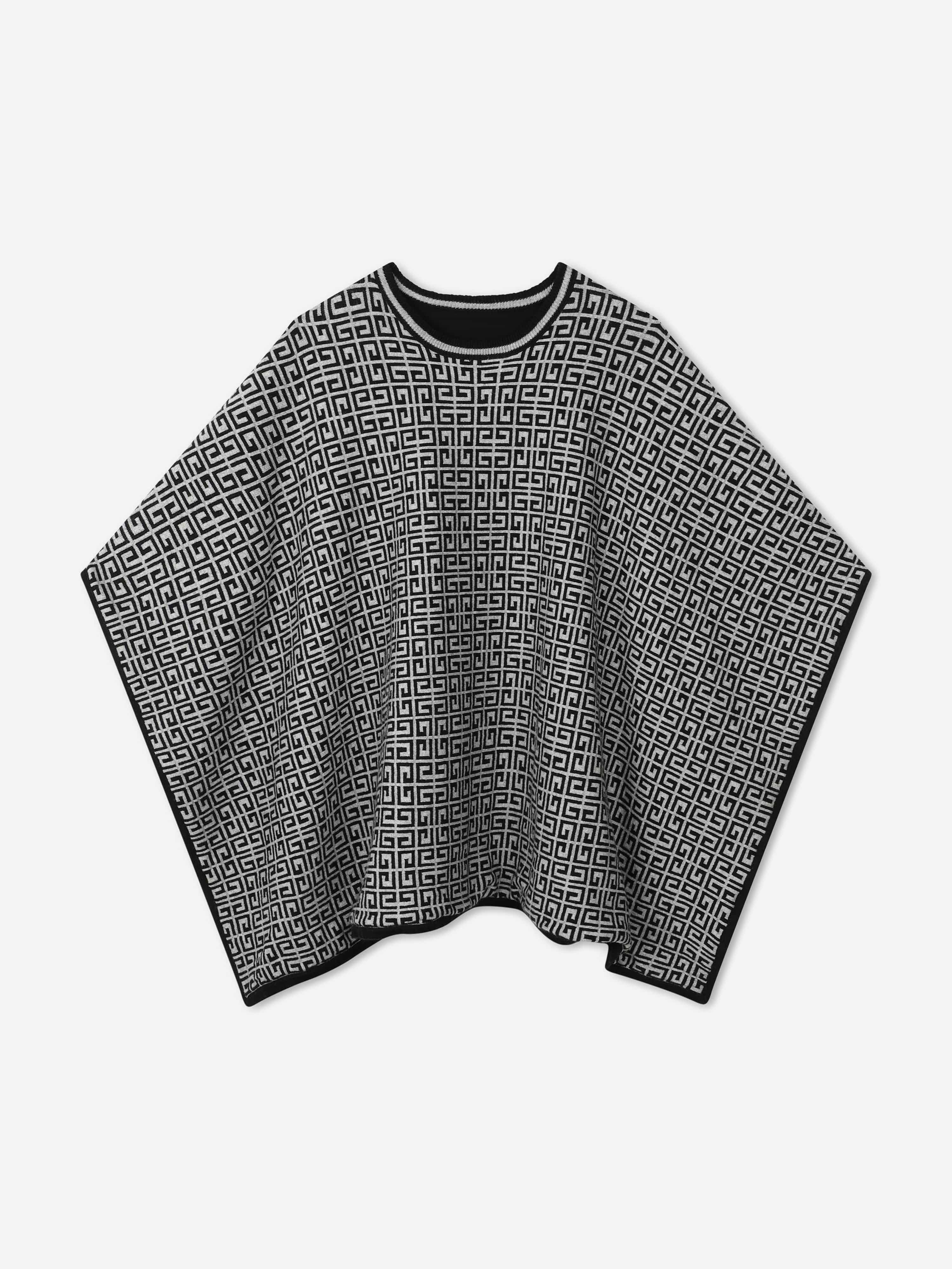 Givenchy Girls Cashmere Reversible Cape in Black For Sale