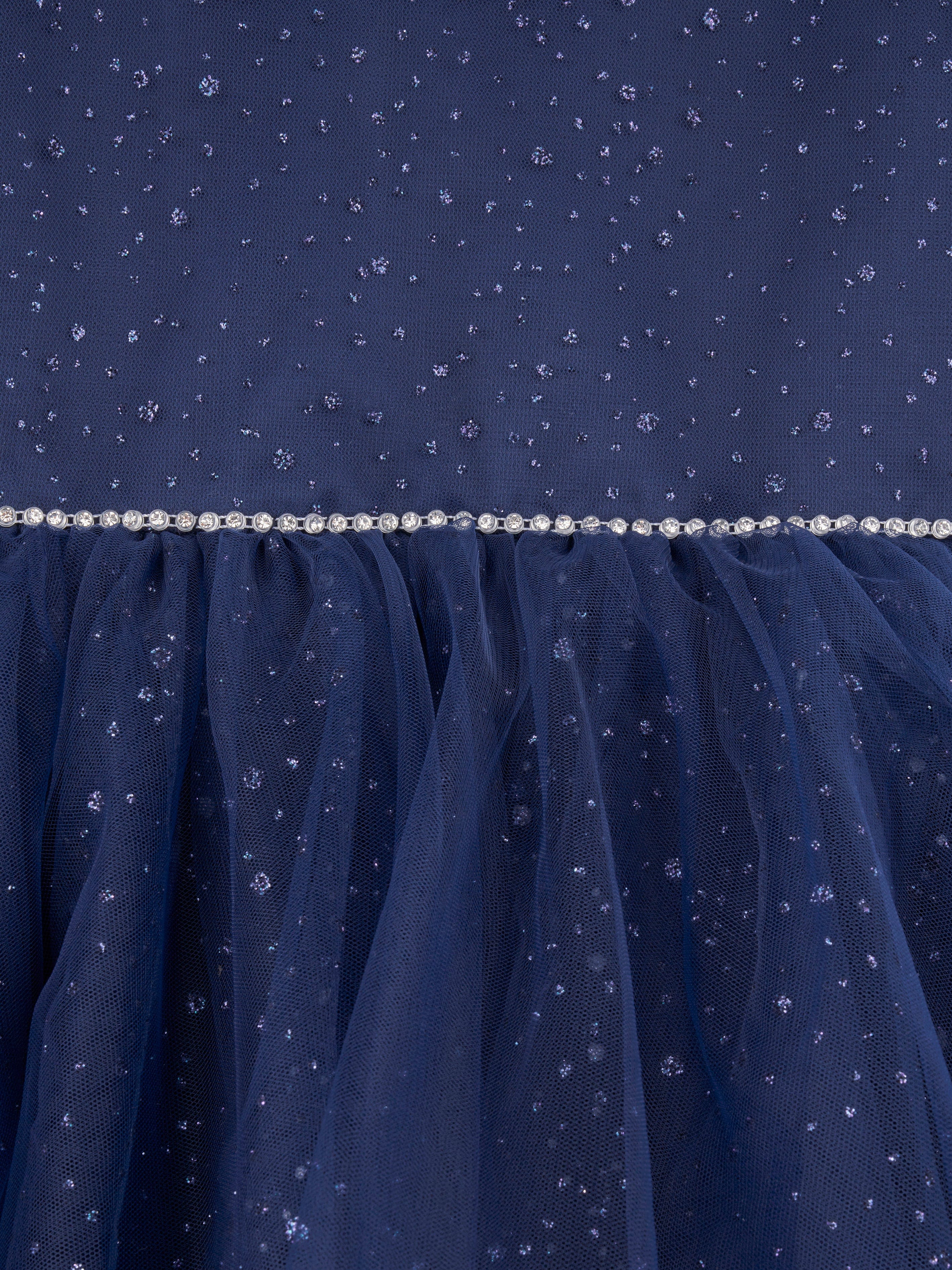 iAMe Girls Sparkle Occasion Dress in Navy Cheap Manchester Great Sale