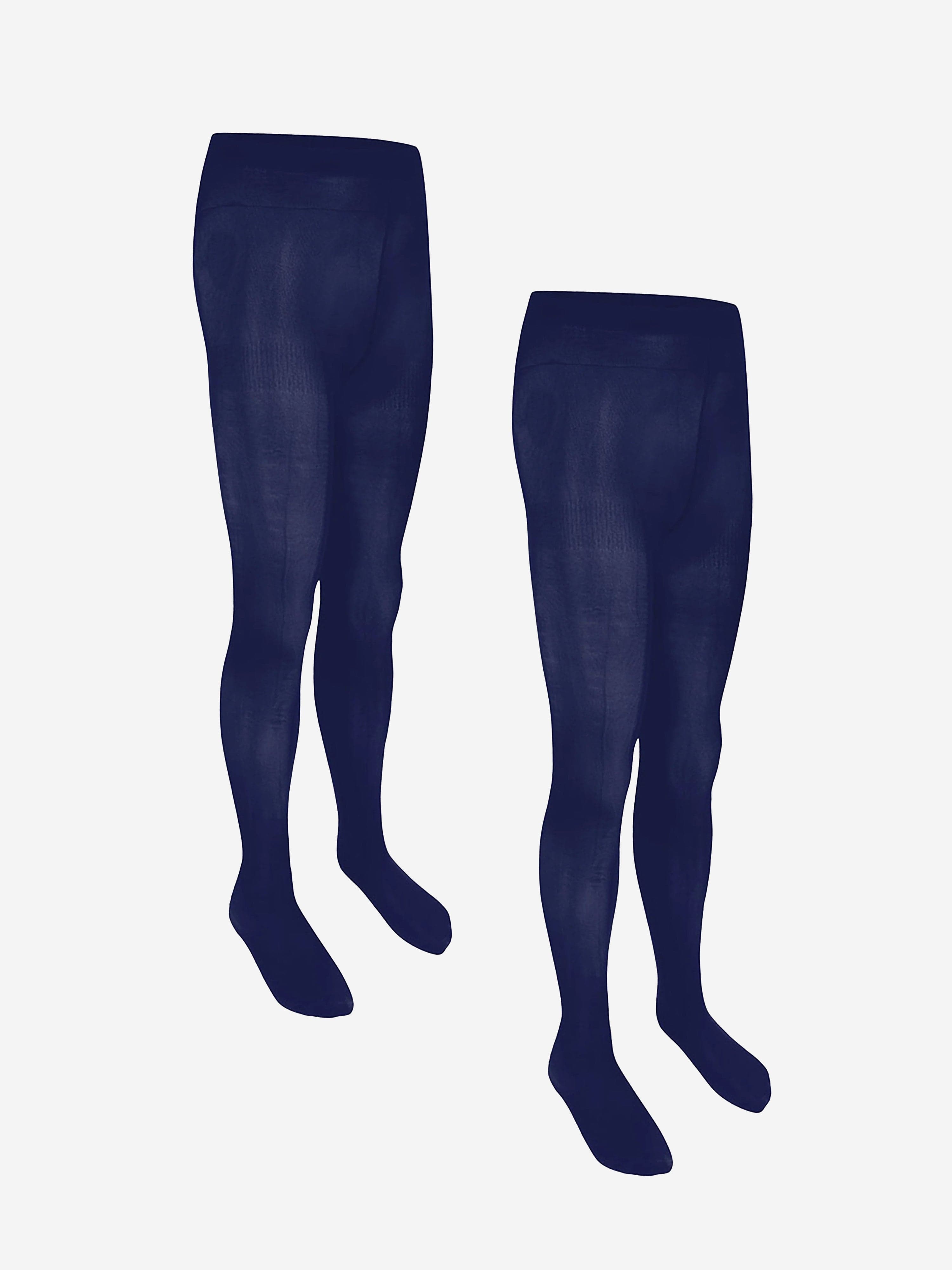 Zeco Girls School Opaque Tights (2 Pack) in Navy Buy Cheap Brand New Unisex