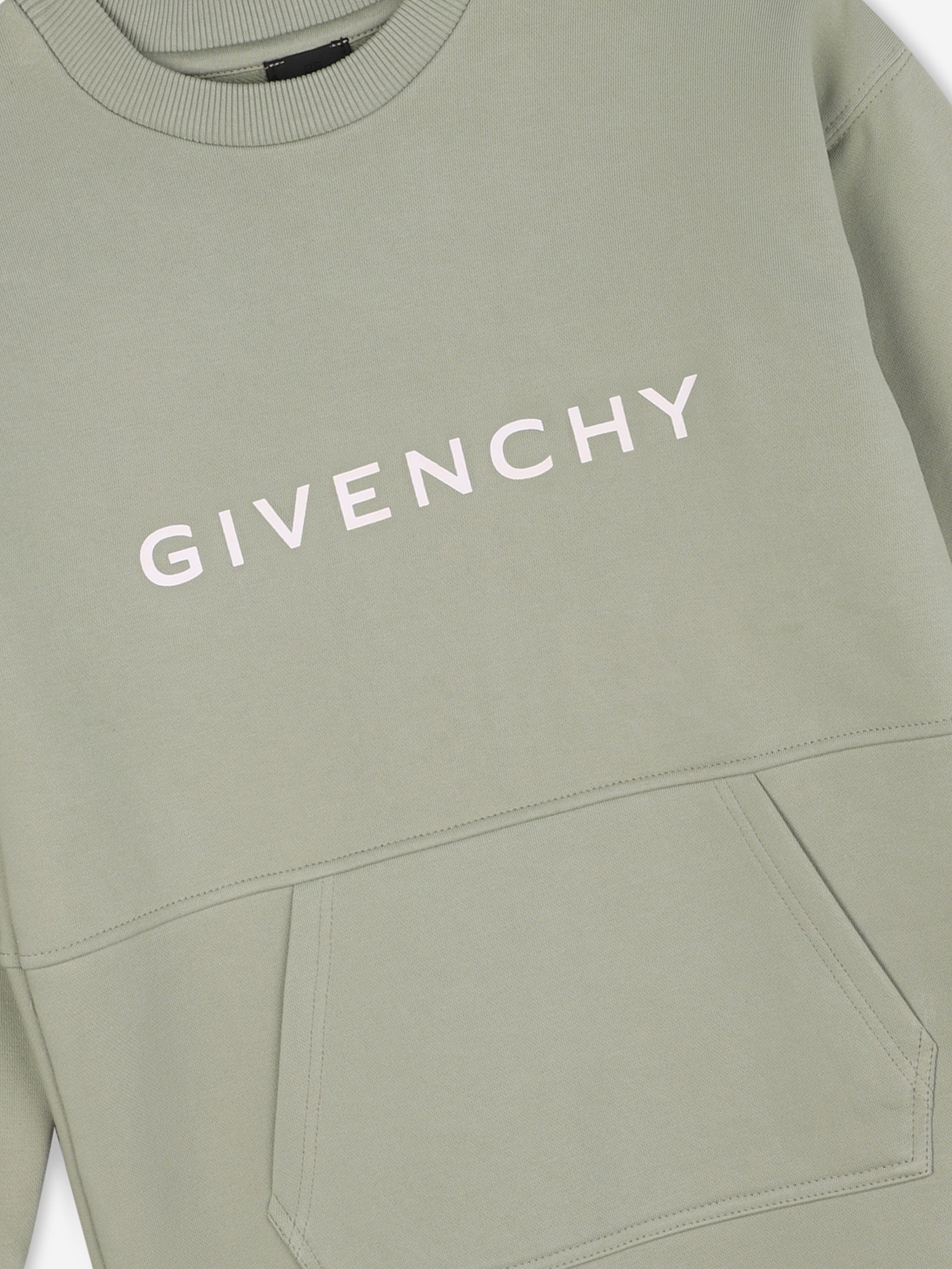 Givenchy Girls Logo Sweater Dress in Green Clearance Big Discount