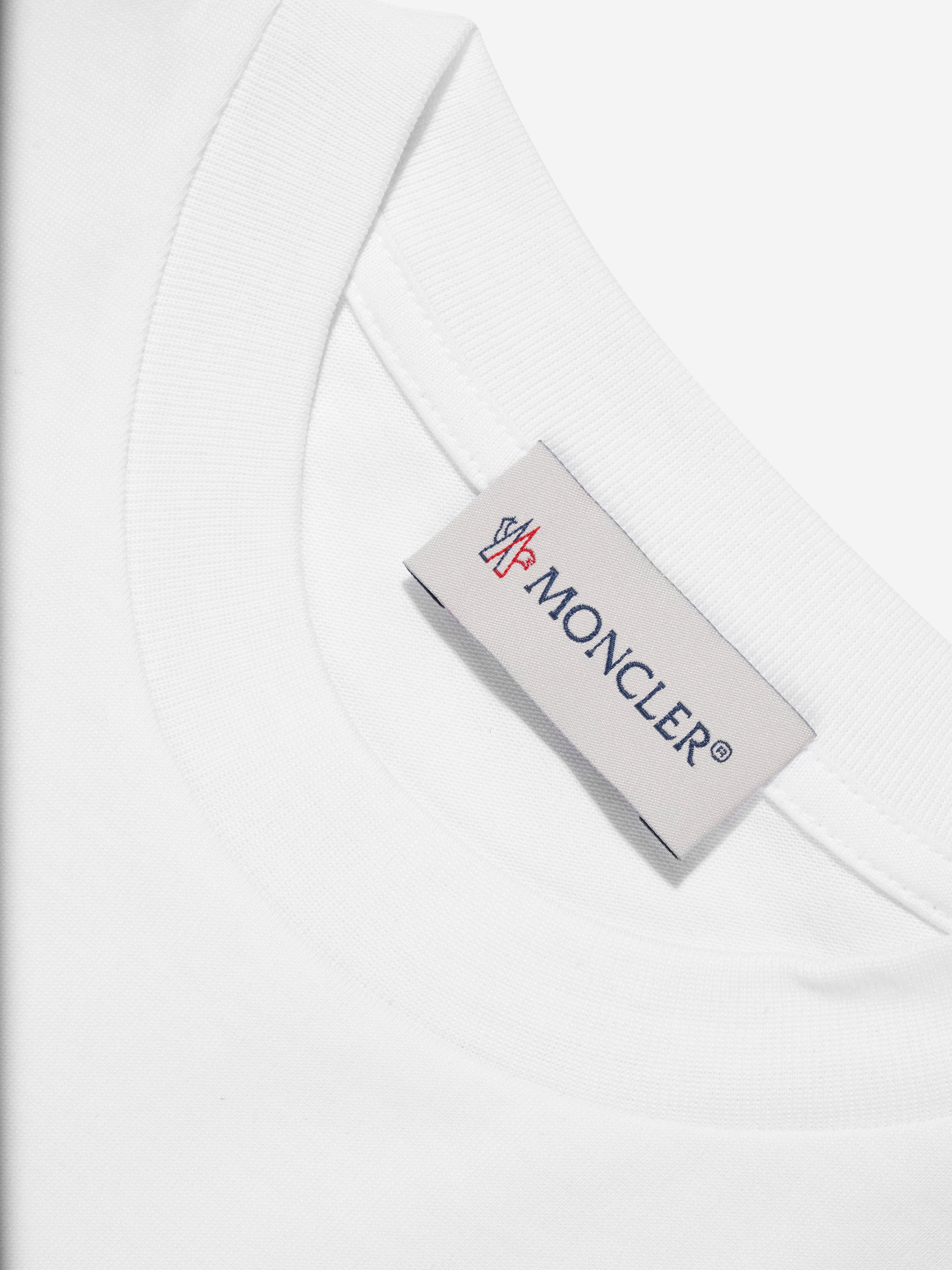 Moncler Enfant Kids Logo T-Shirt in White Online Cheap Pice