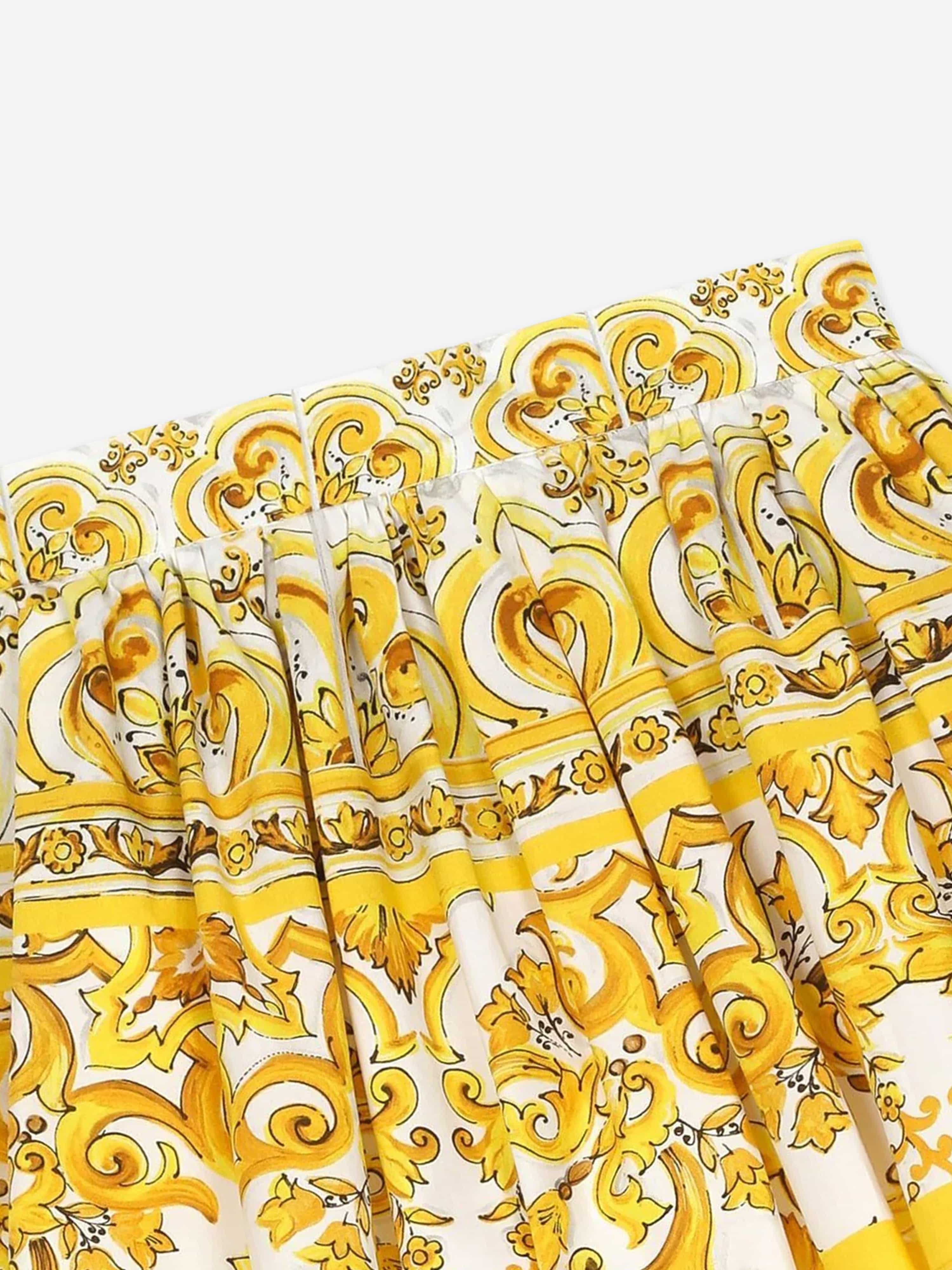 Dolce & Gabbana Baby Girls Maiolica Skirt With Knickers in Yellow Many Kinds Of Sale Online