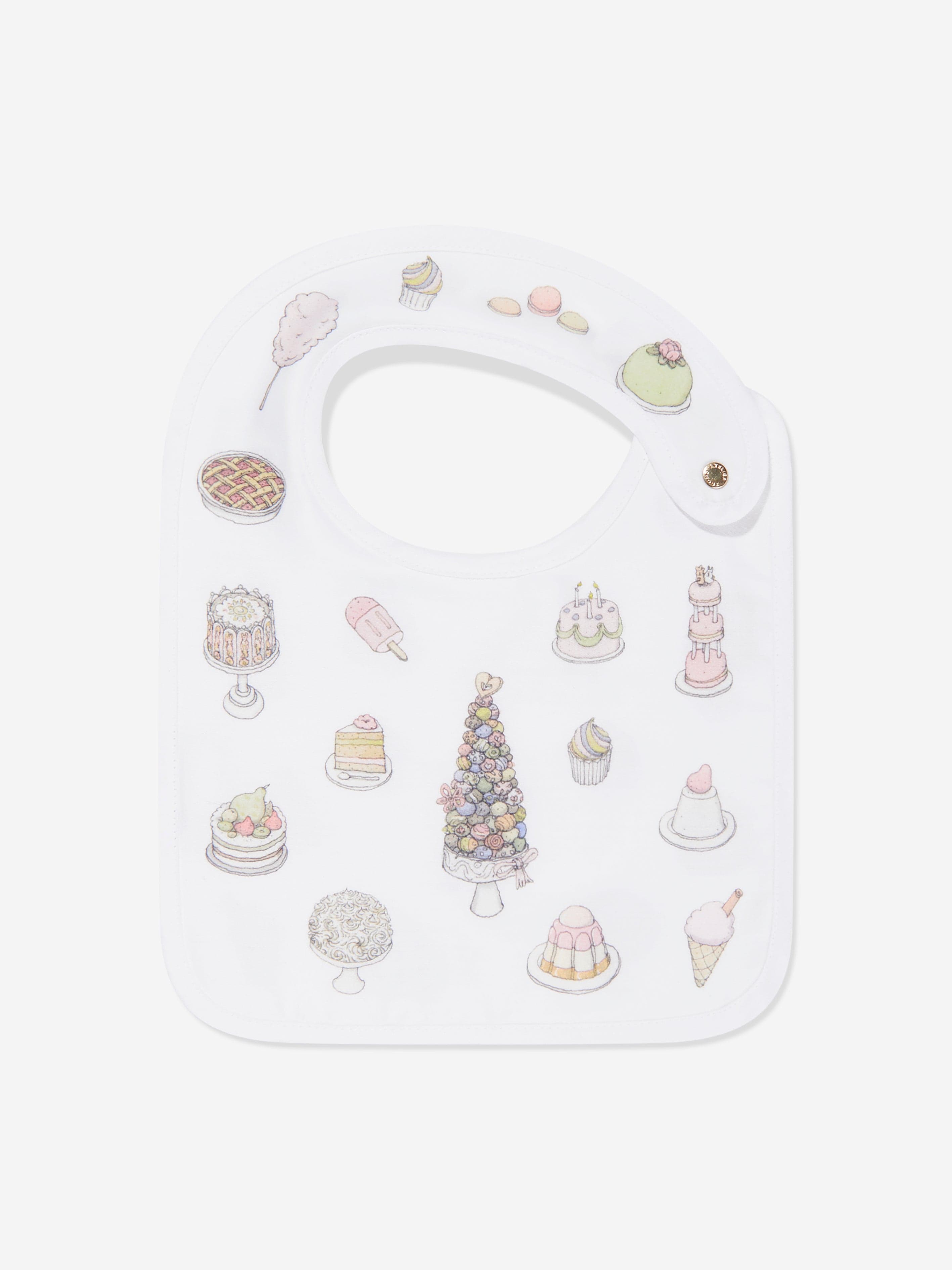 Atelier Choux Baby Girls Sweetie Pie Carr¨¦ and Satin Bibs Set in Pink Outlet Largest Supplier