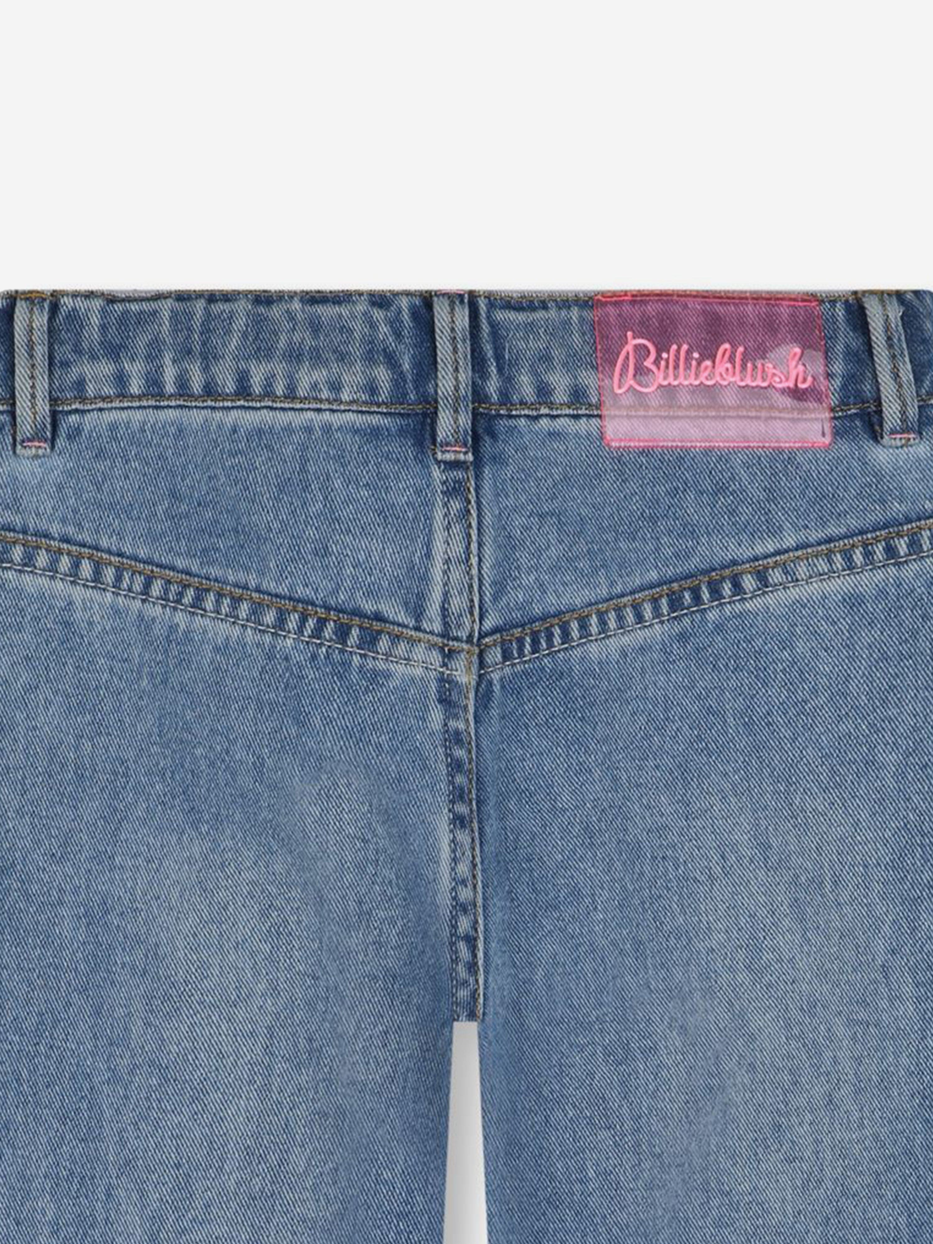 Girls Sequin Pocket Jeans in Blue Eastbay Online