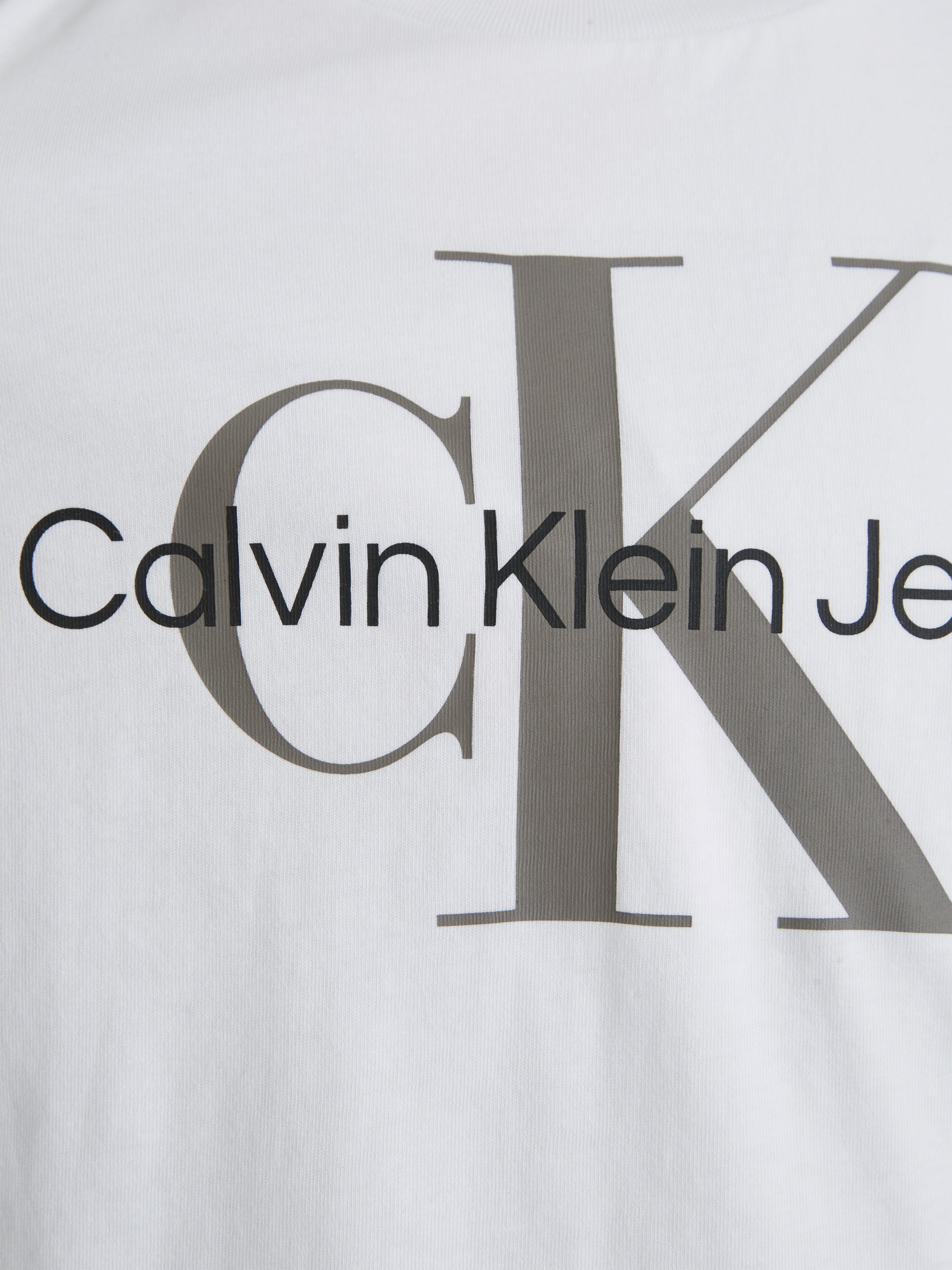 Calvin Klein Kids Monogram Logo T-Shirt in White Discount Best Place