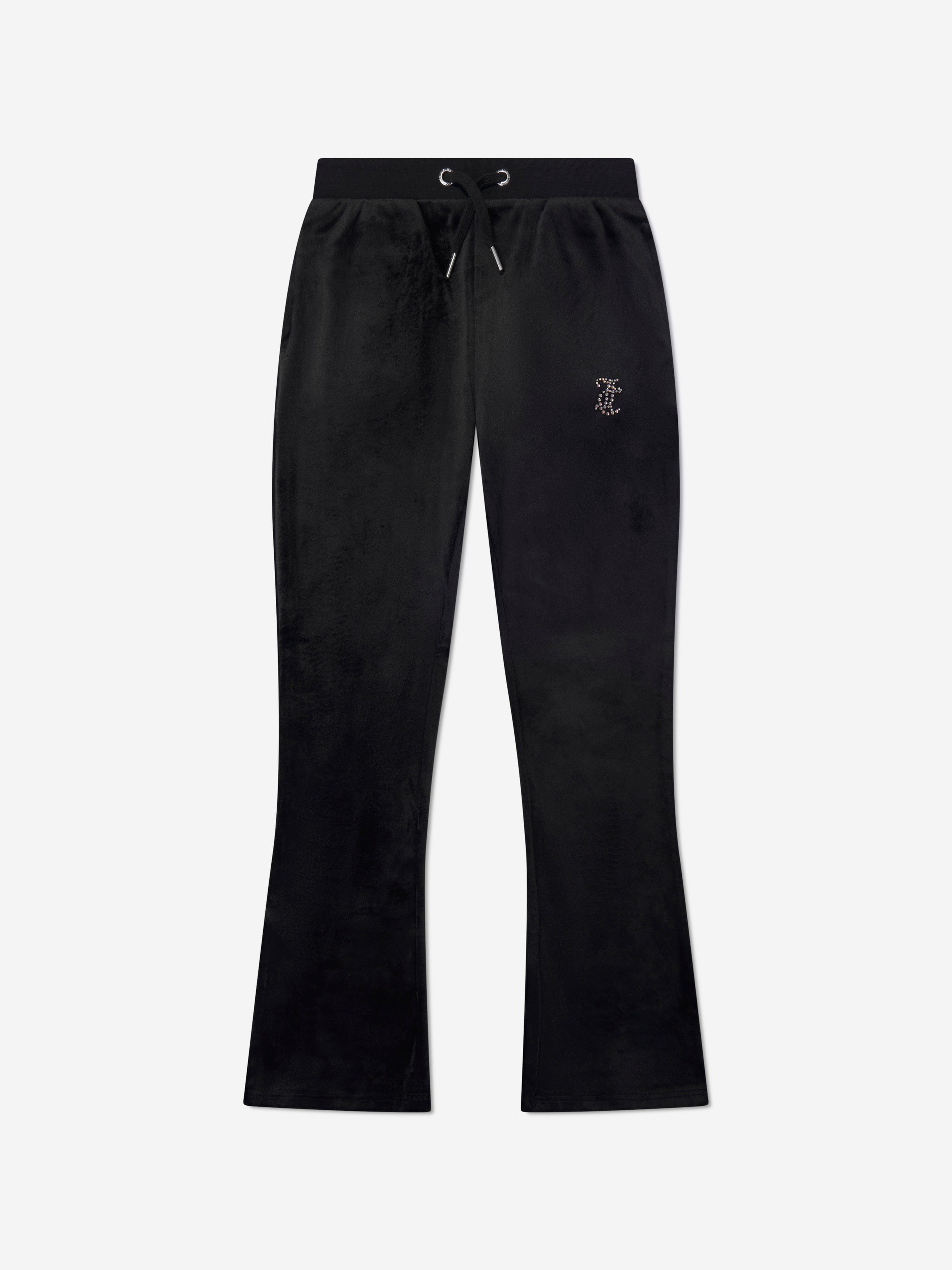 Juicy Couture Girls Diamante Logo Bootcut Joggers in Black Free Shipping Exclusive