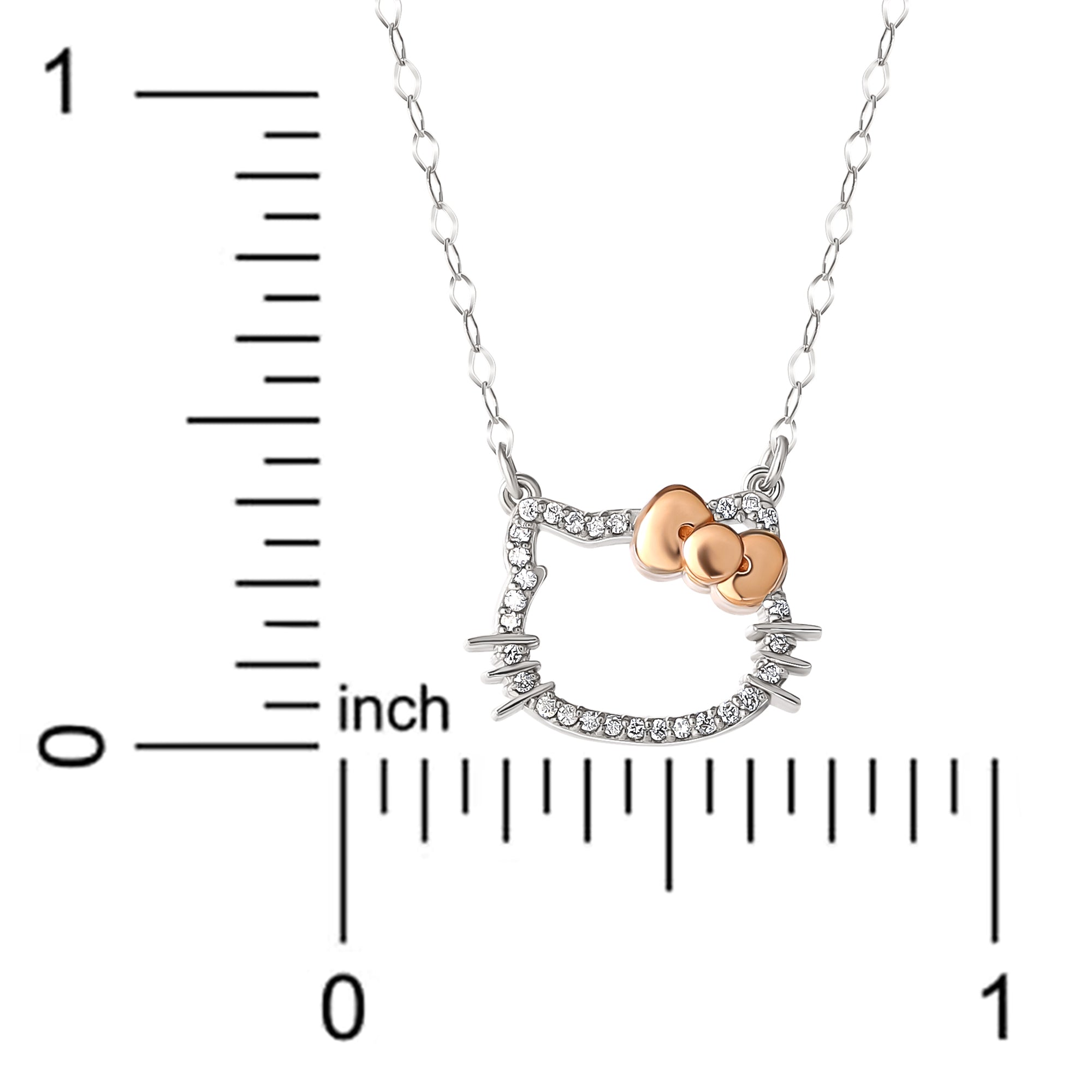 Hello Kitty 14K White Gold Diamond Necklace Buy Cheap 2025