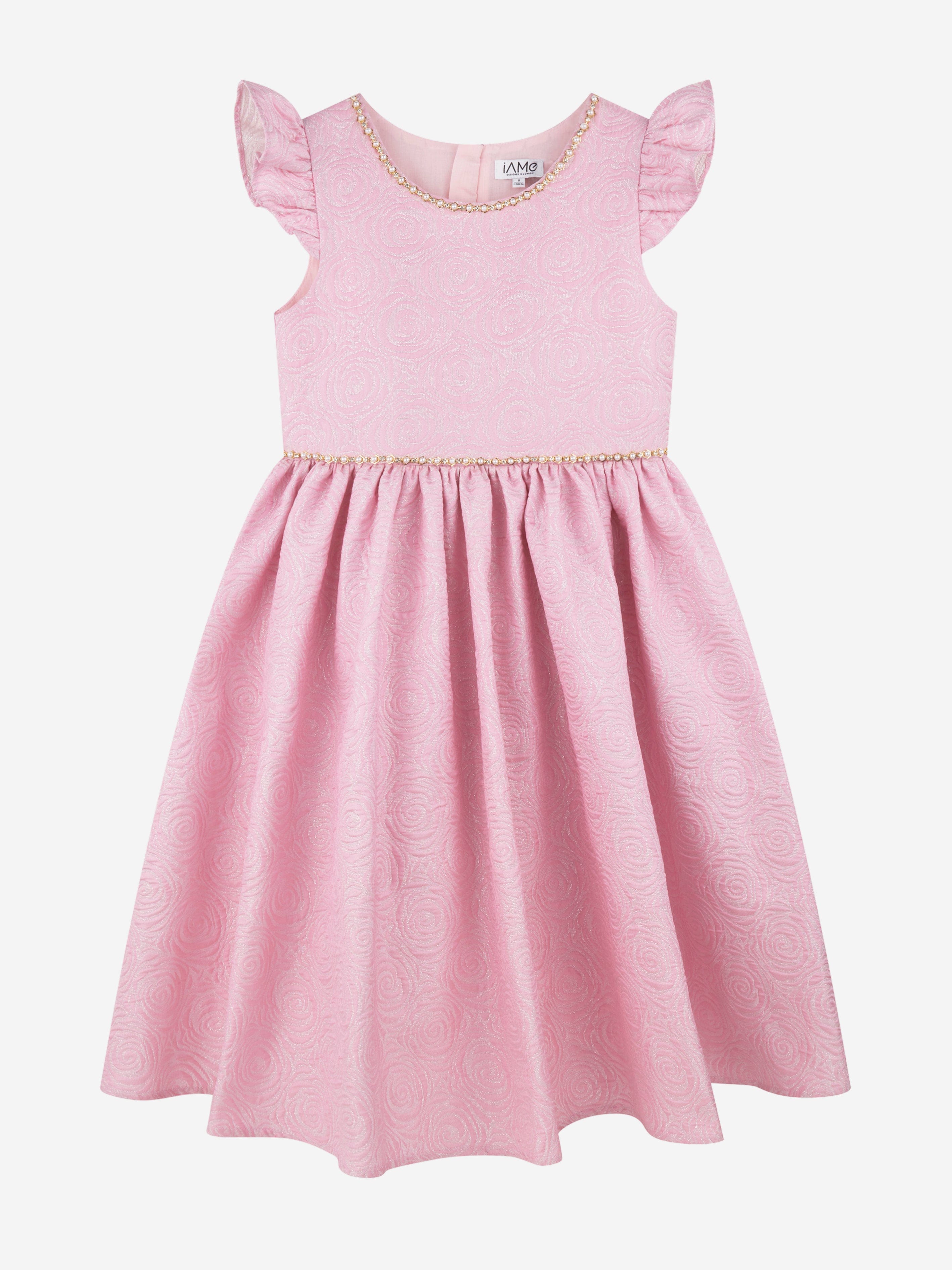 iAMe Girls All Over Print Dress in Pink Free Shipping Fashion Style