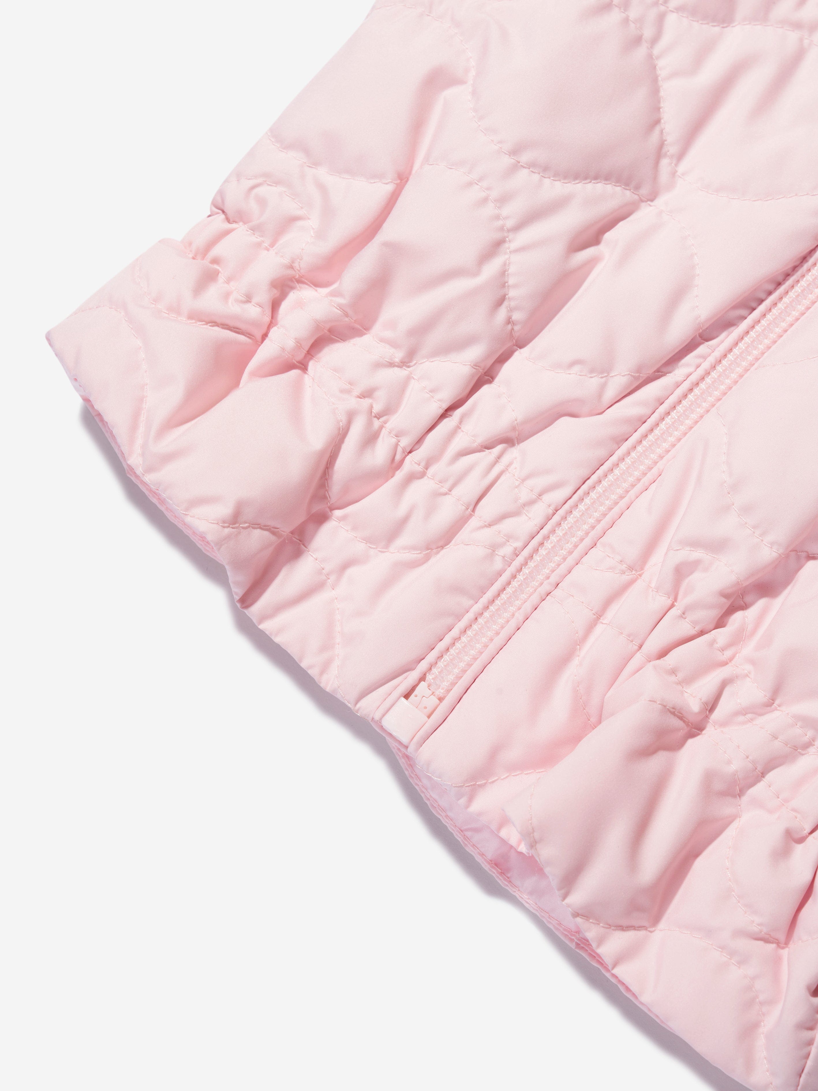 Moncler Enfant Baby Girls Down Padded Ambertine Gilet in Pink Buy Cheap Affordable