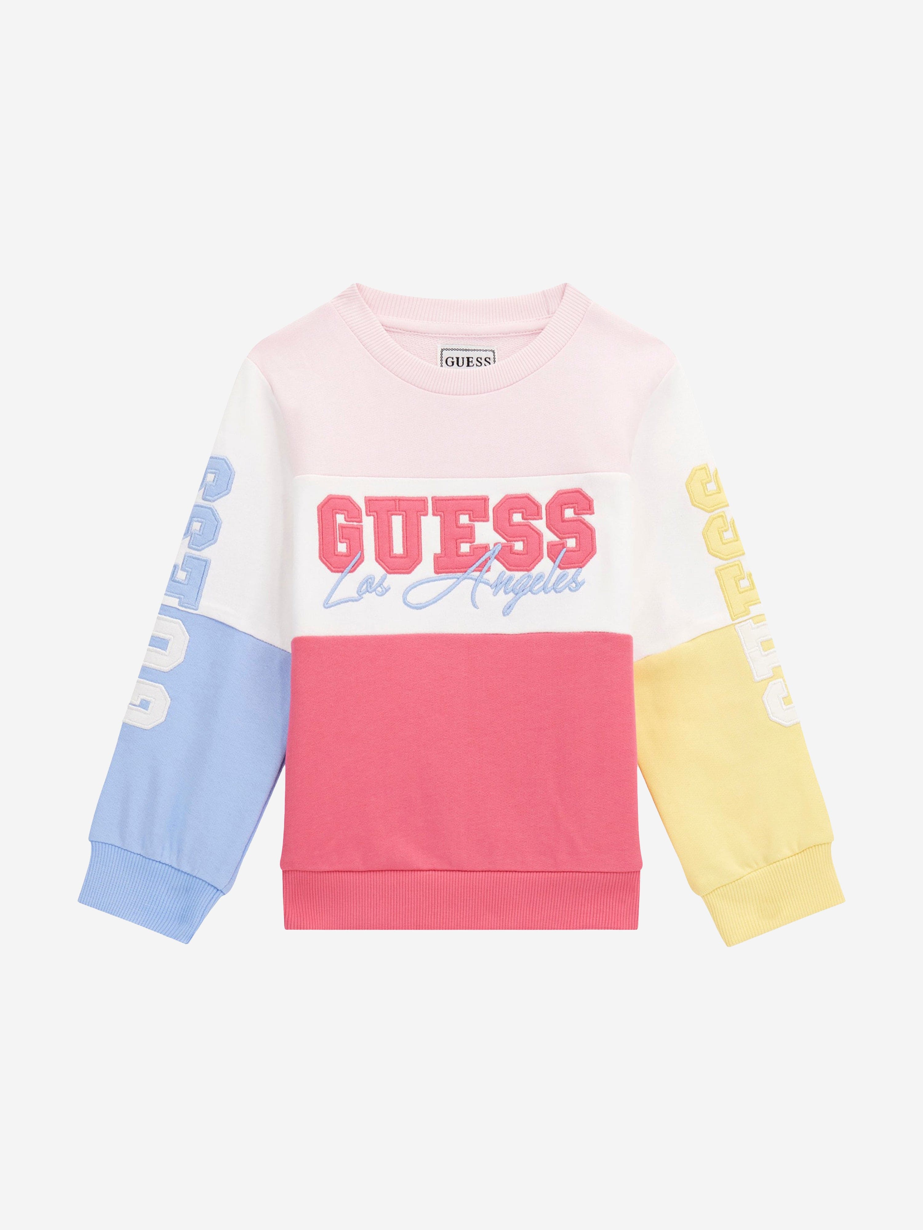 Guess Girls Colourblock Sweatshirt in Multicolour Manchester