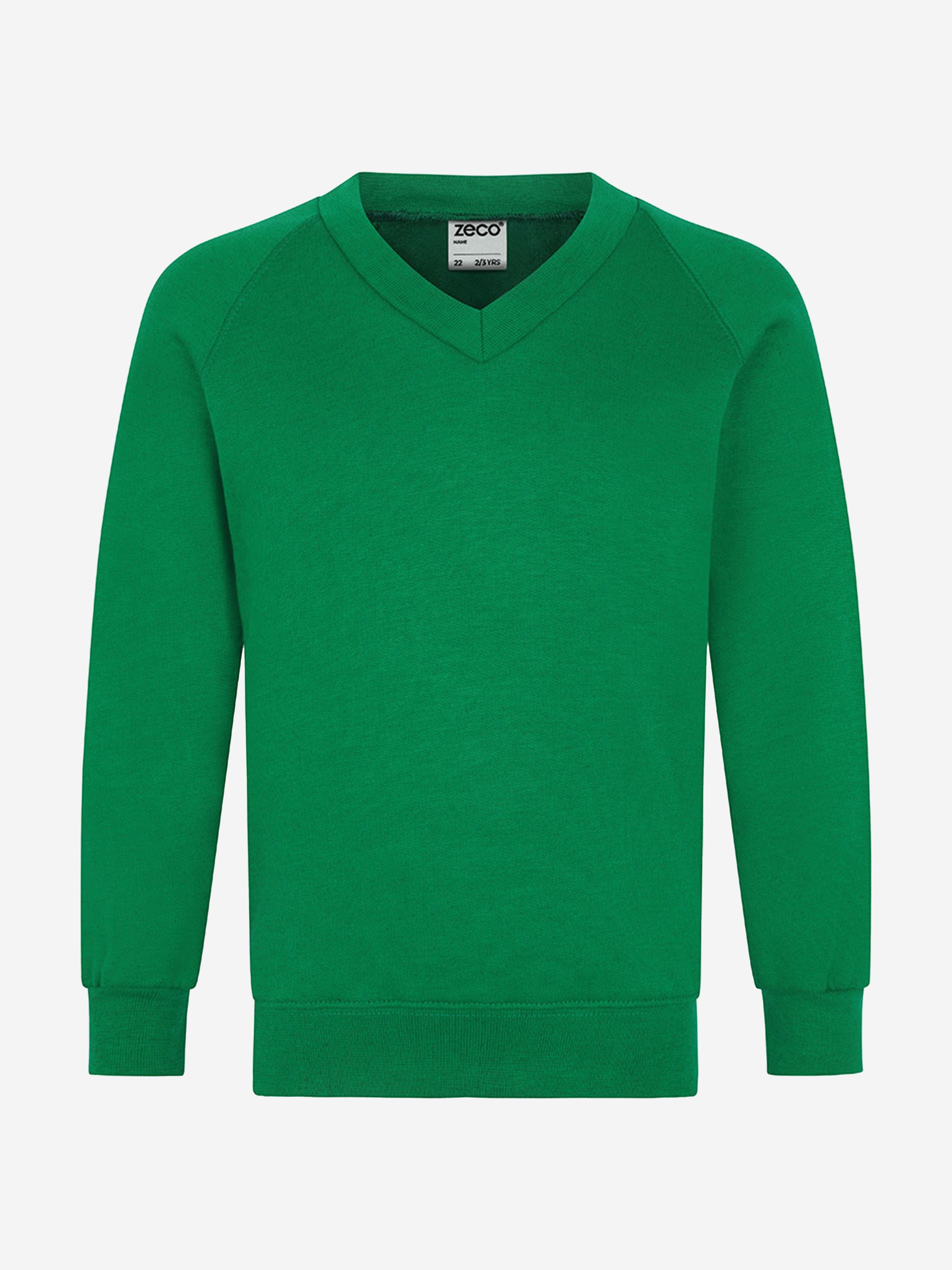 Zeco Kids School V-Neck Sweatshirt in Green Pay With Paypal Cheap Pice