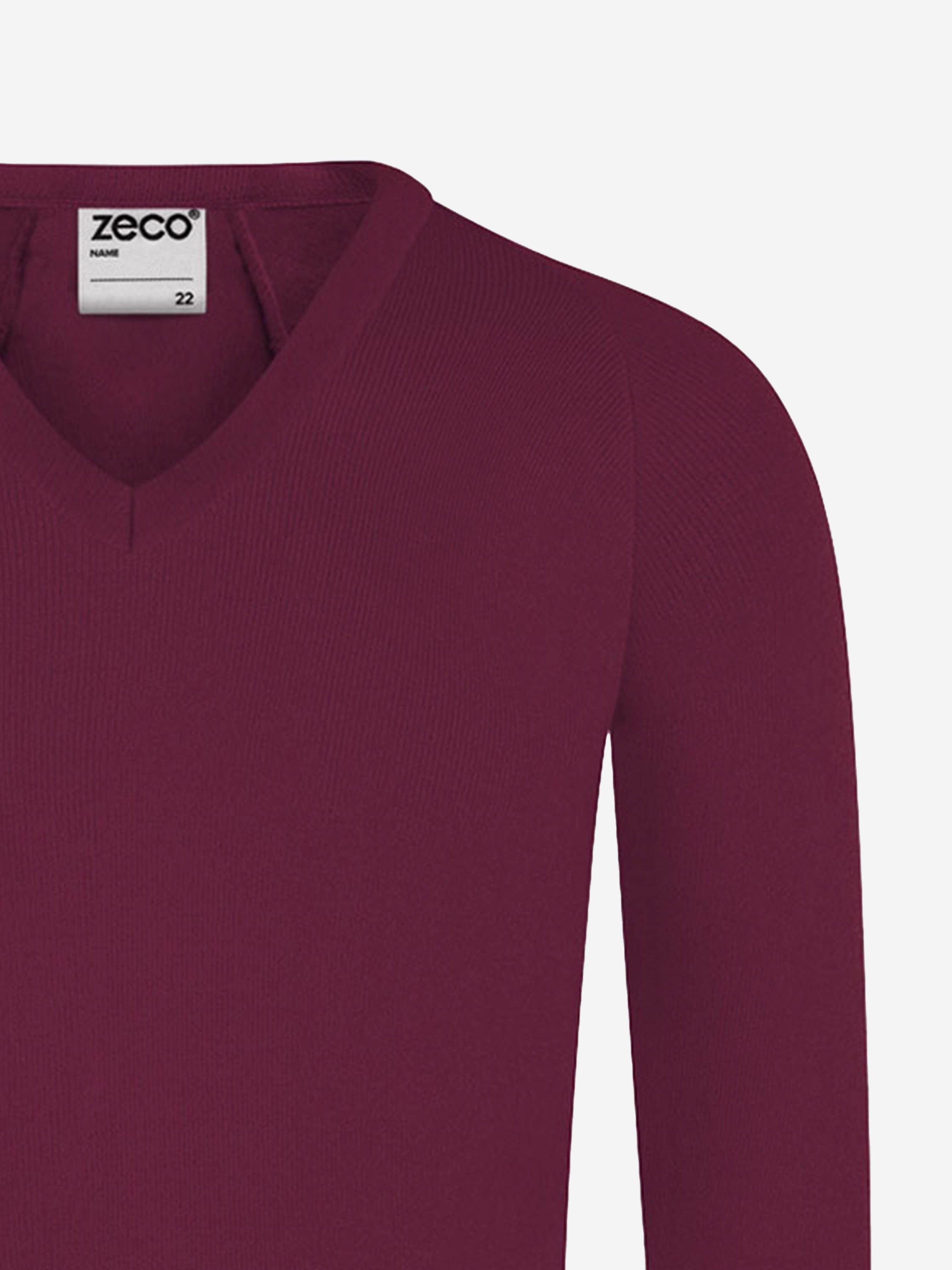 Zeco Kids School Knitted V-Neck Jumper in Purple Discount Cheapest