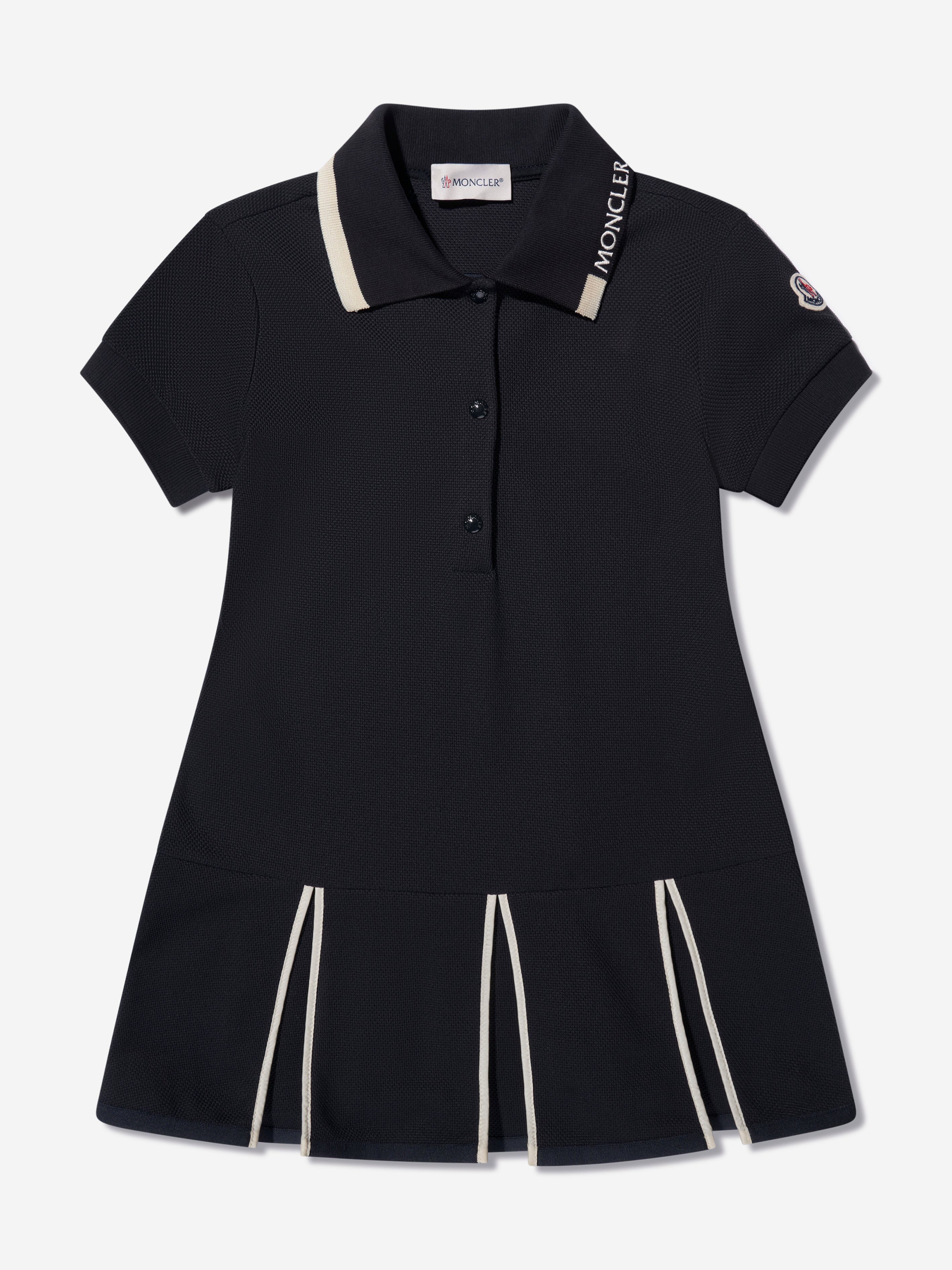 Moncler Enfant Girls Logo Polo Dress in Navy Cheap Pice Wholesale Pice