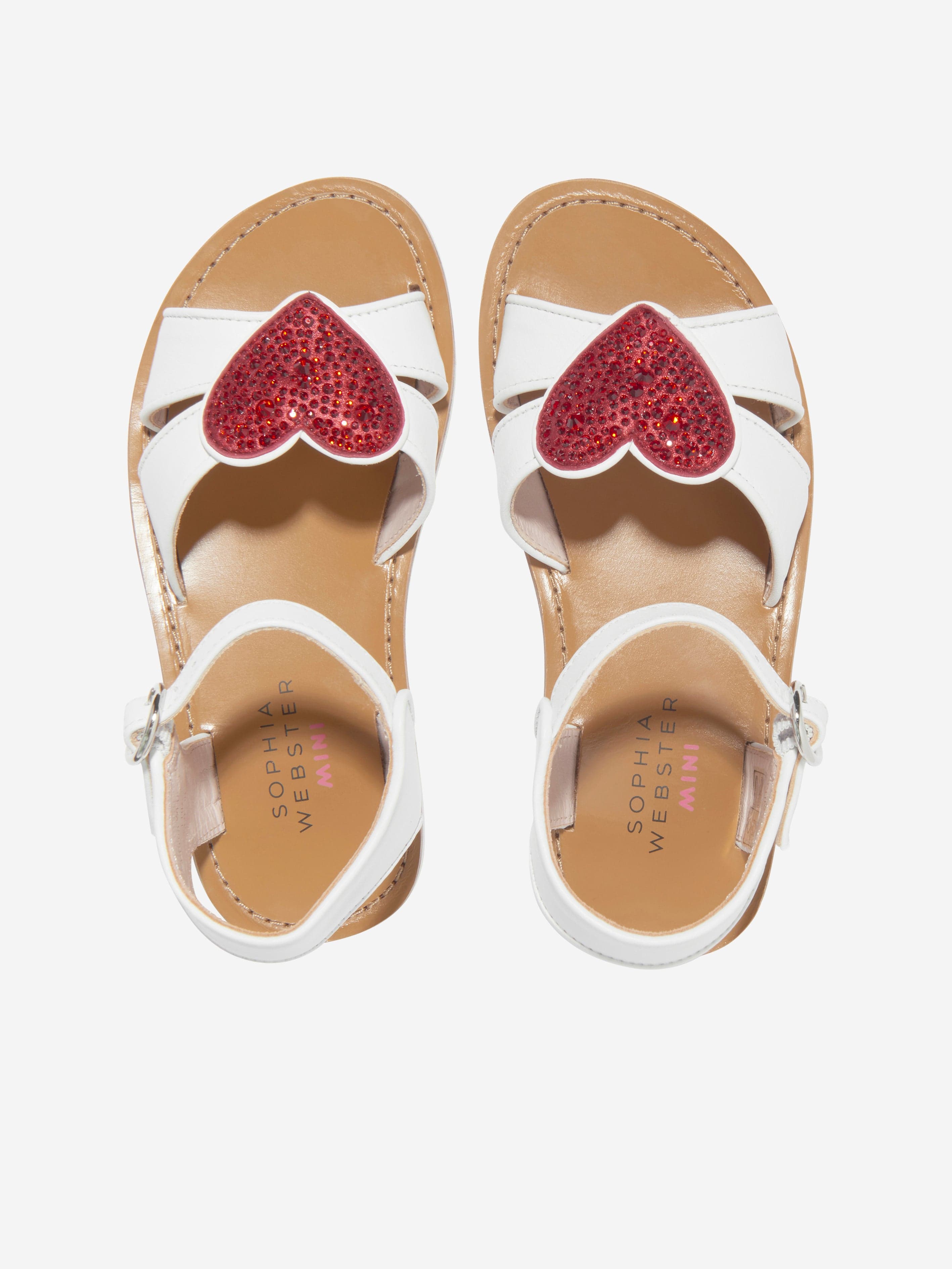 Sophia Webster Girls Amora Sandals in White Safe Shopping Cheap Online