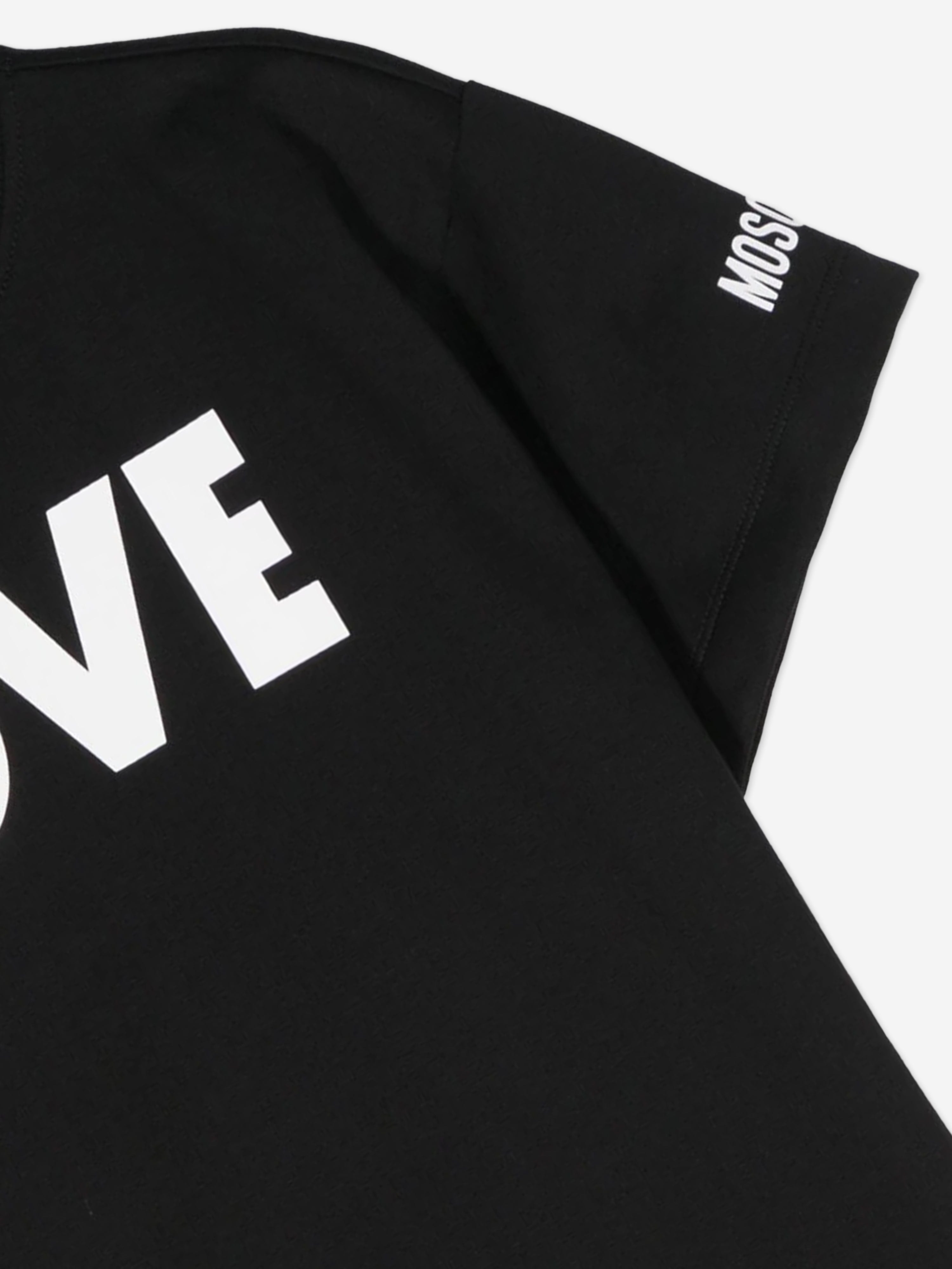 Moschino Girls Love Jersey Dress in Black Reliable Sale Online