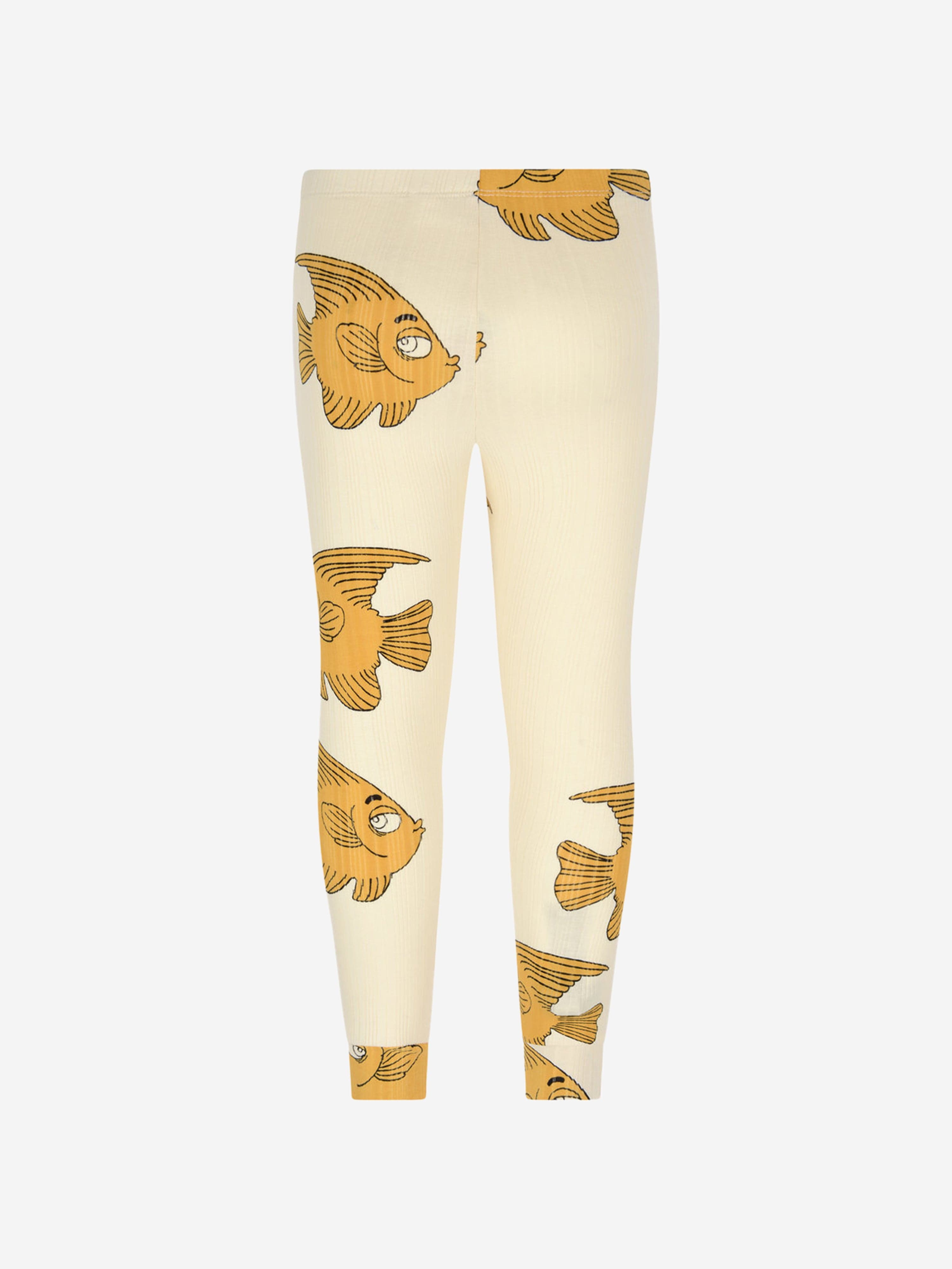 Mini Rodini Kids Cotton Fish Print Leggings Cheap Sale Cheap