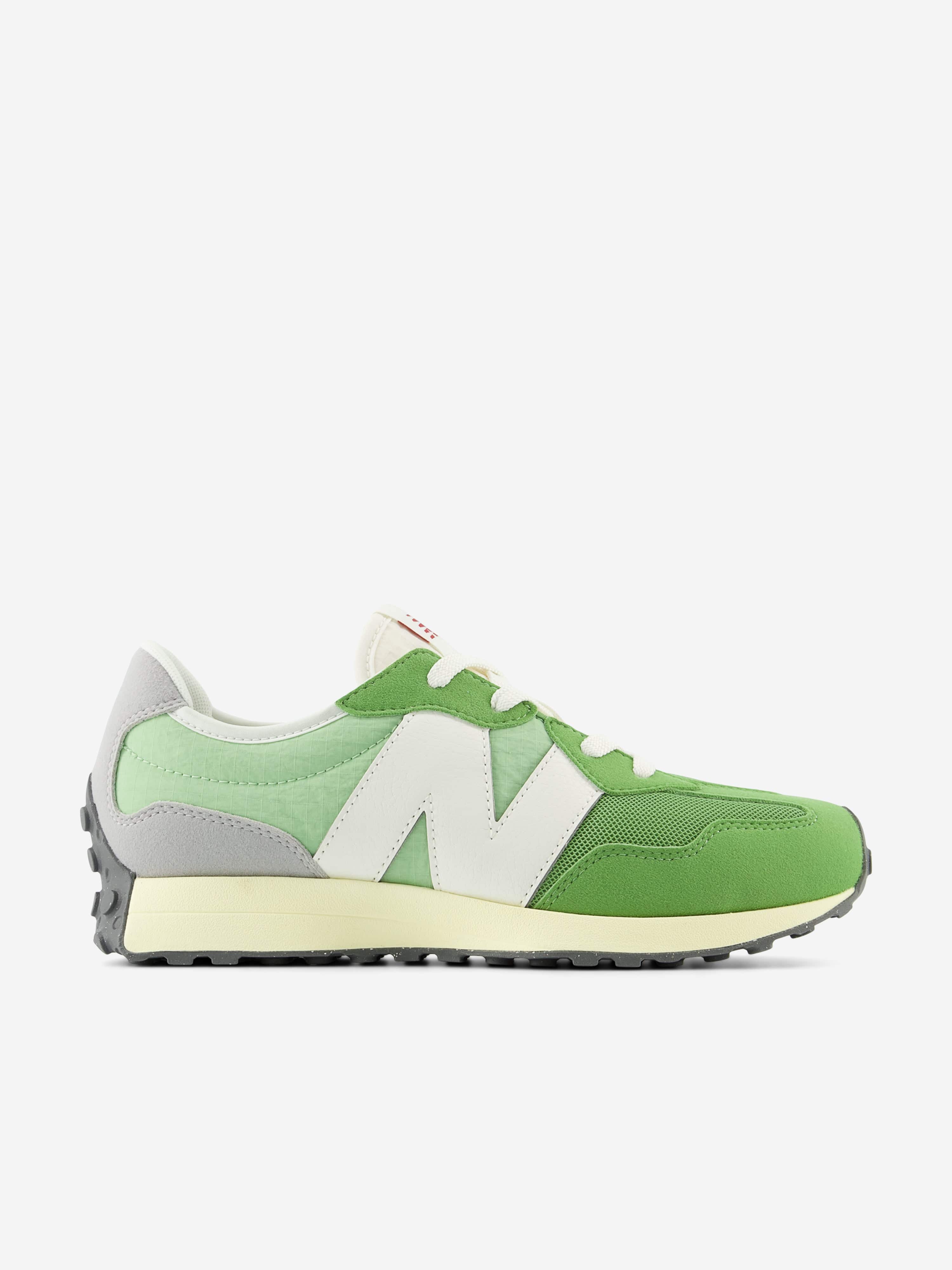 New Balance Kids 327 Trainers in Green 2025 New Cheap Pice