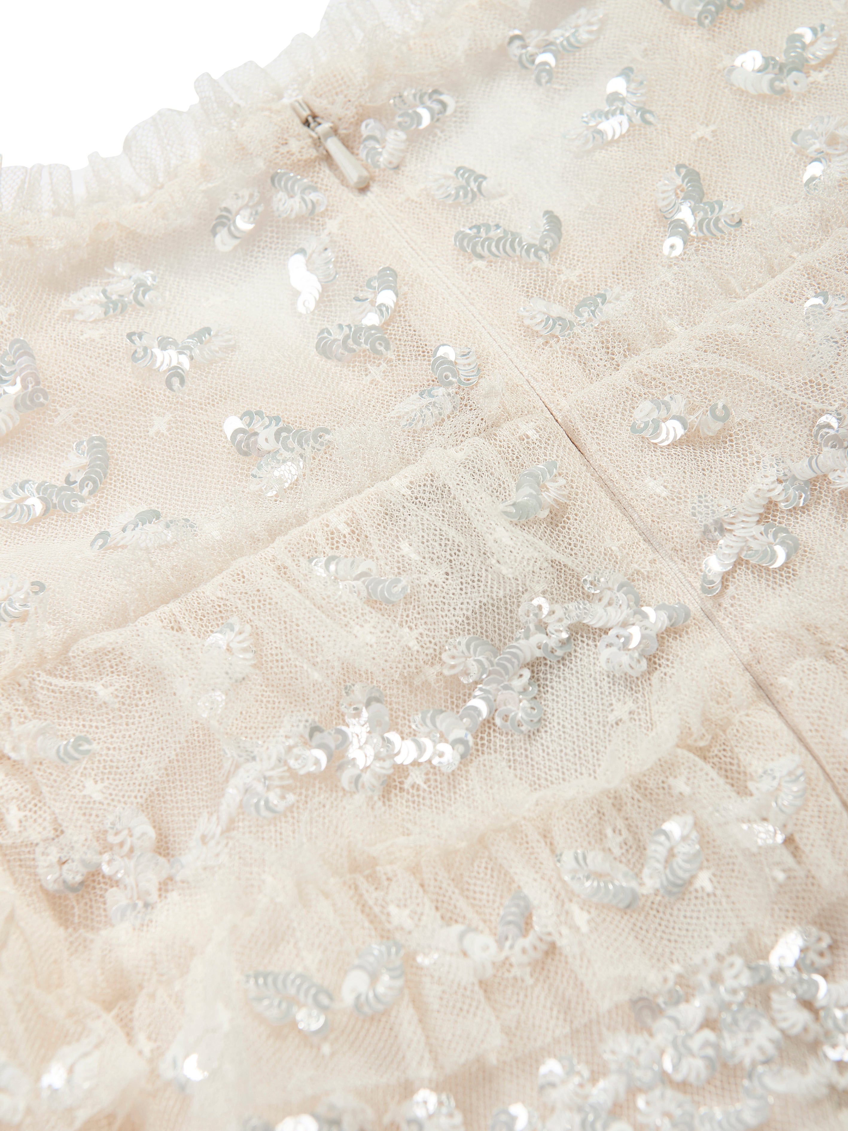 Needle & Thread Girls Emily Lace Dress in Ivory Shop For Online