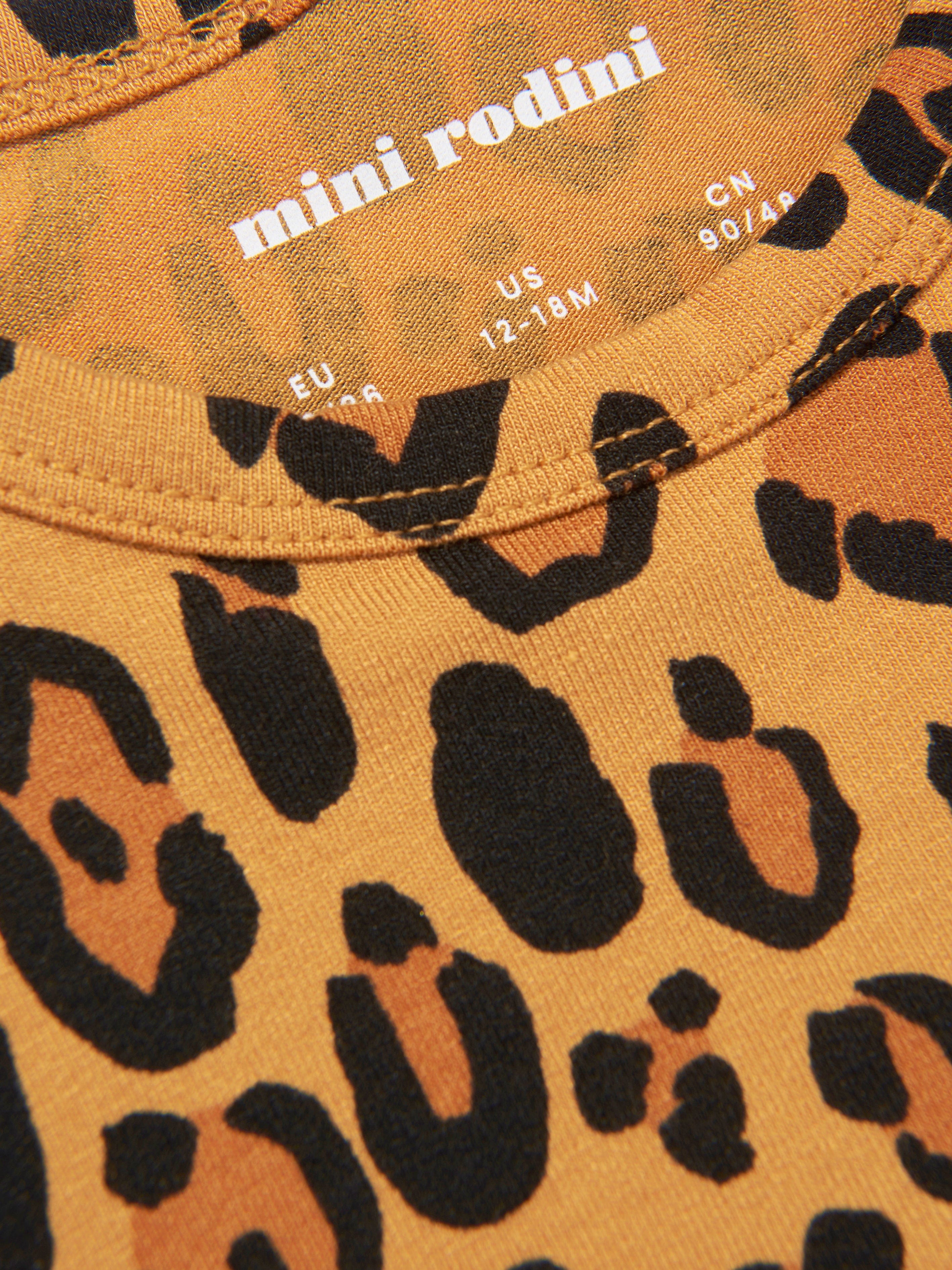 Mini Rodini Girls Leopard Print T-Shirt Cheapest Pice Online