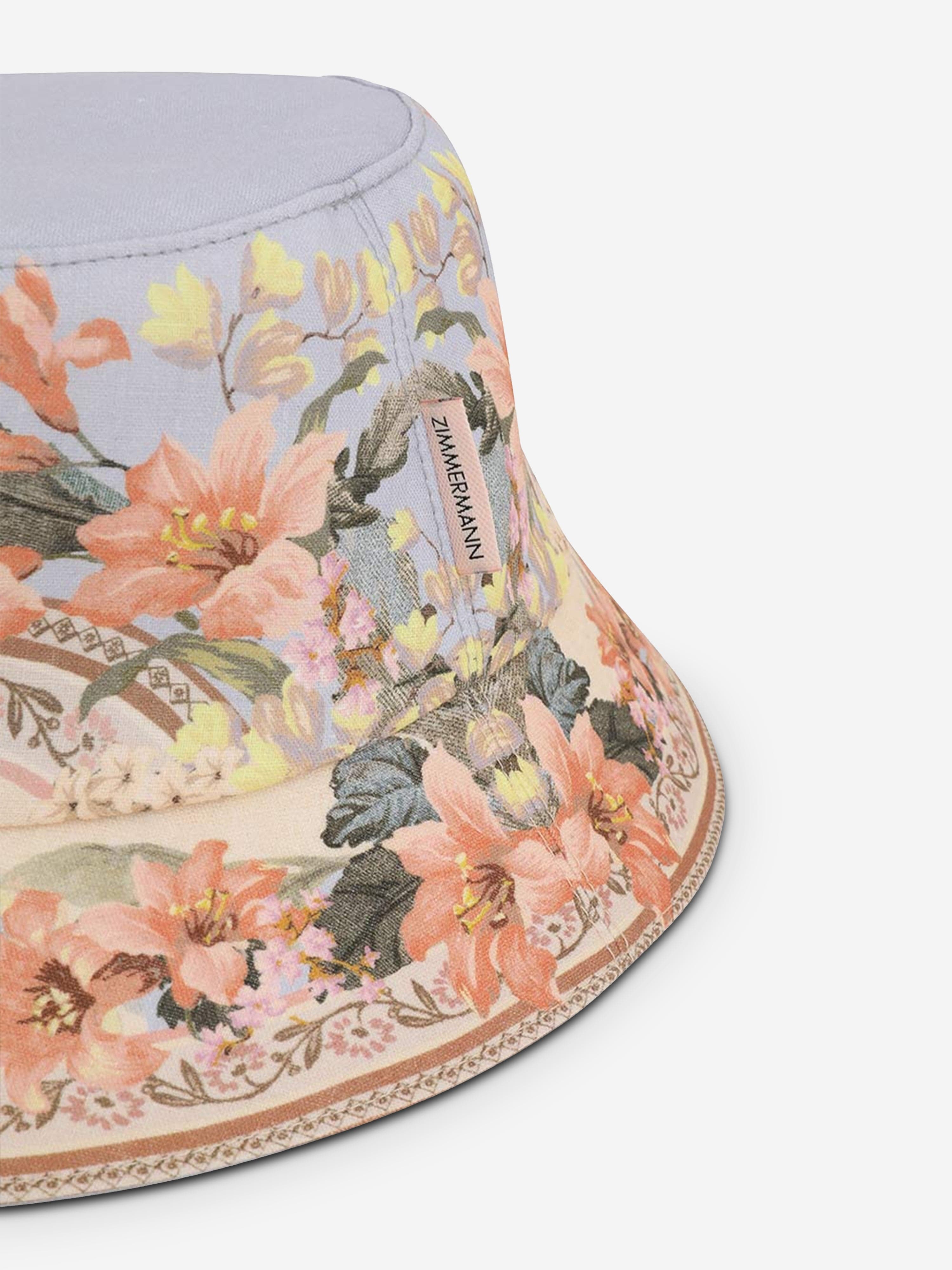 Girls Printed Canvas Bucket Hat in Multicolour Discounts Cheap Pice