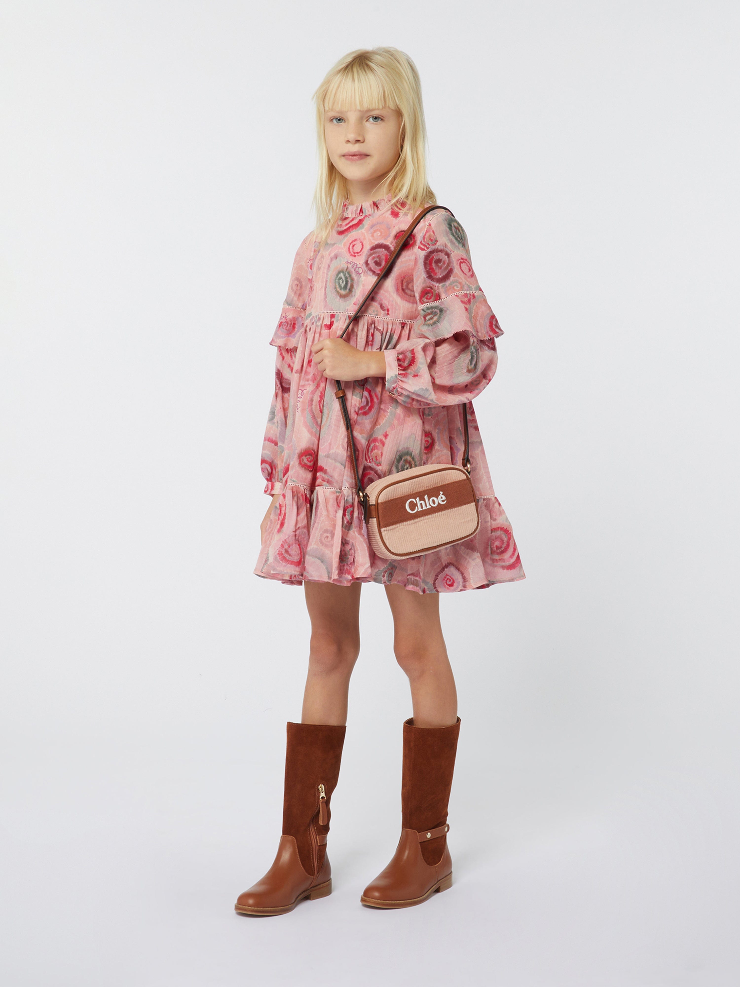 Chlo¨¦ Girls Spiral Print Ceremony Dress in Pink Clearance Best Place