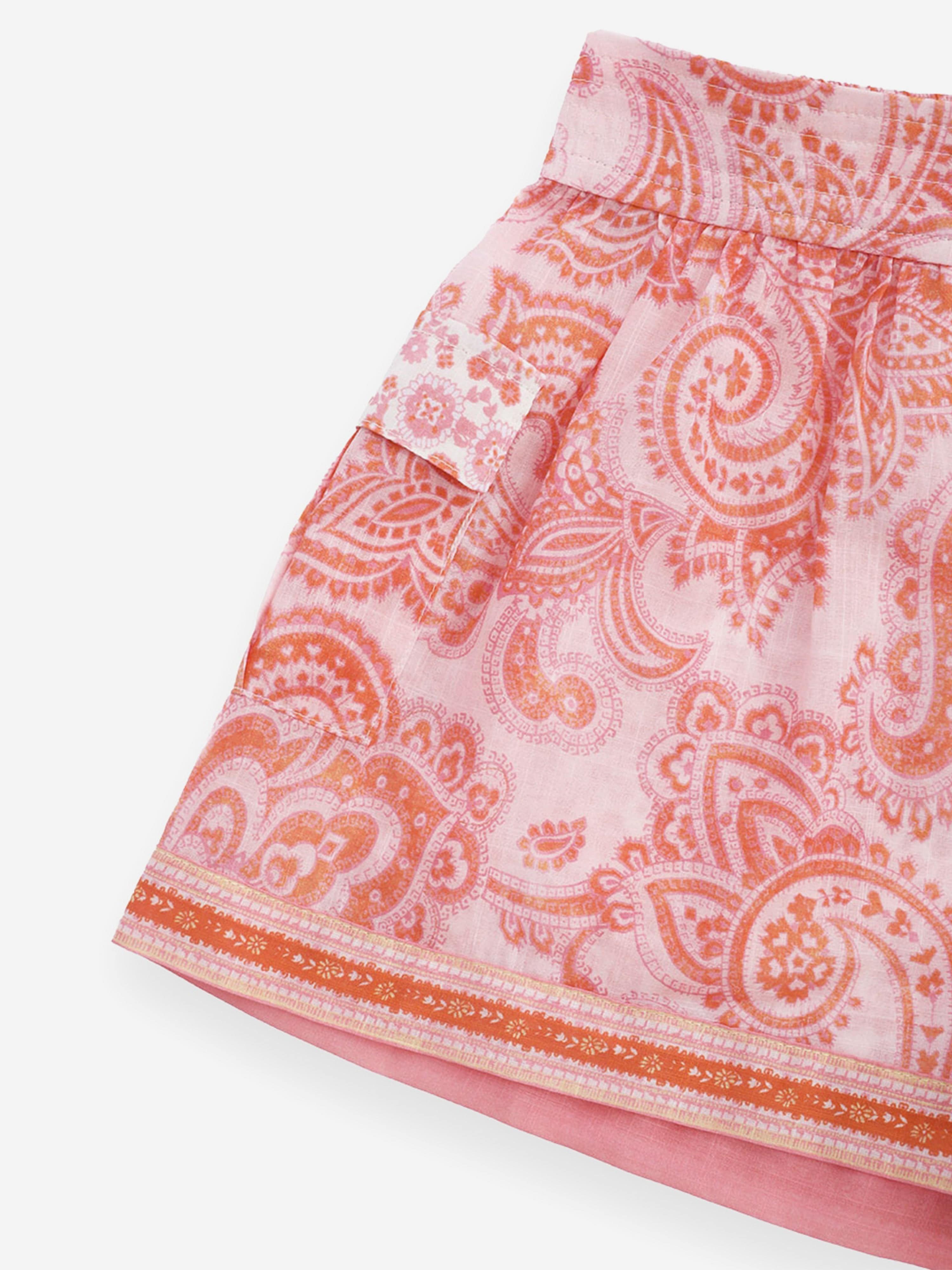 Zimmermann Girls Paisley Ottie Pocket Shorts in Pink Discount How Much