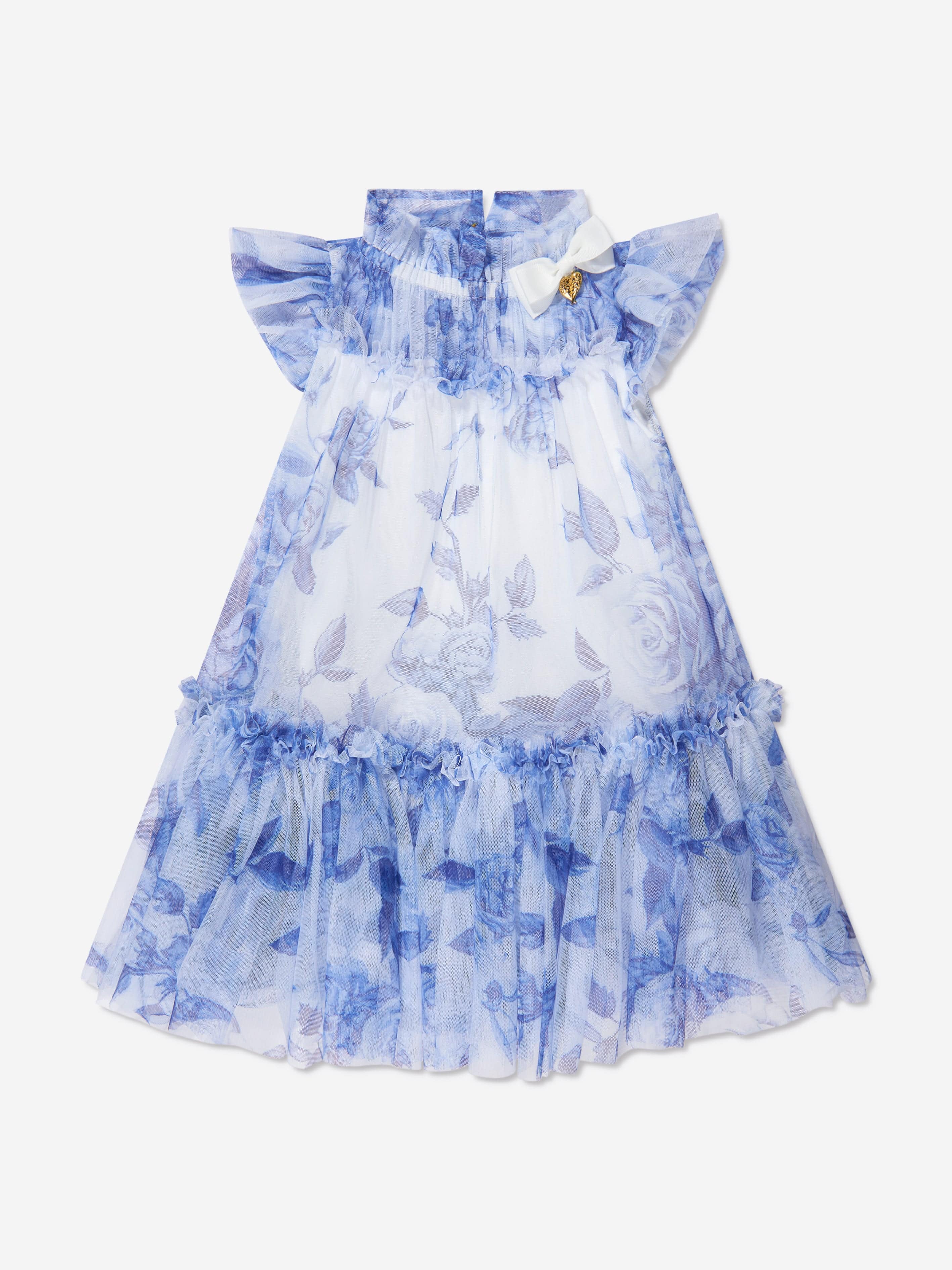 Angels Face Girls Marigold Tulle Flower Dress in White Online Online Cheap Pice