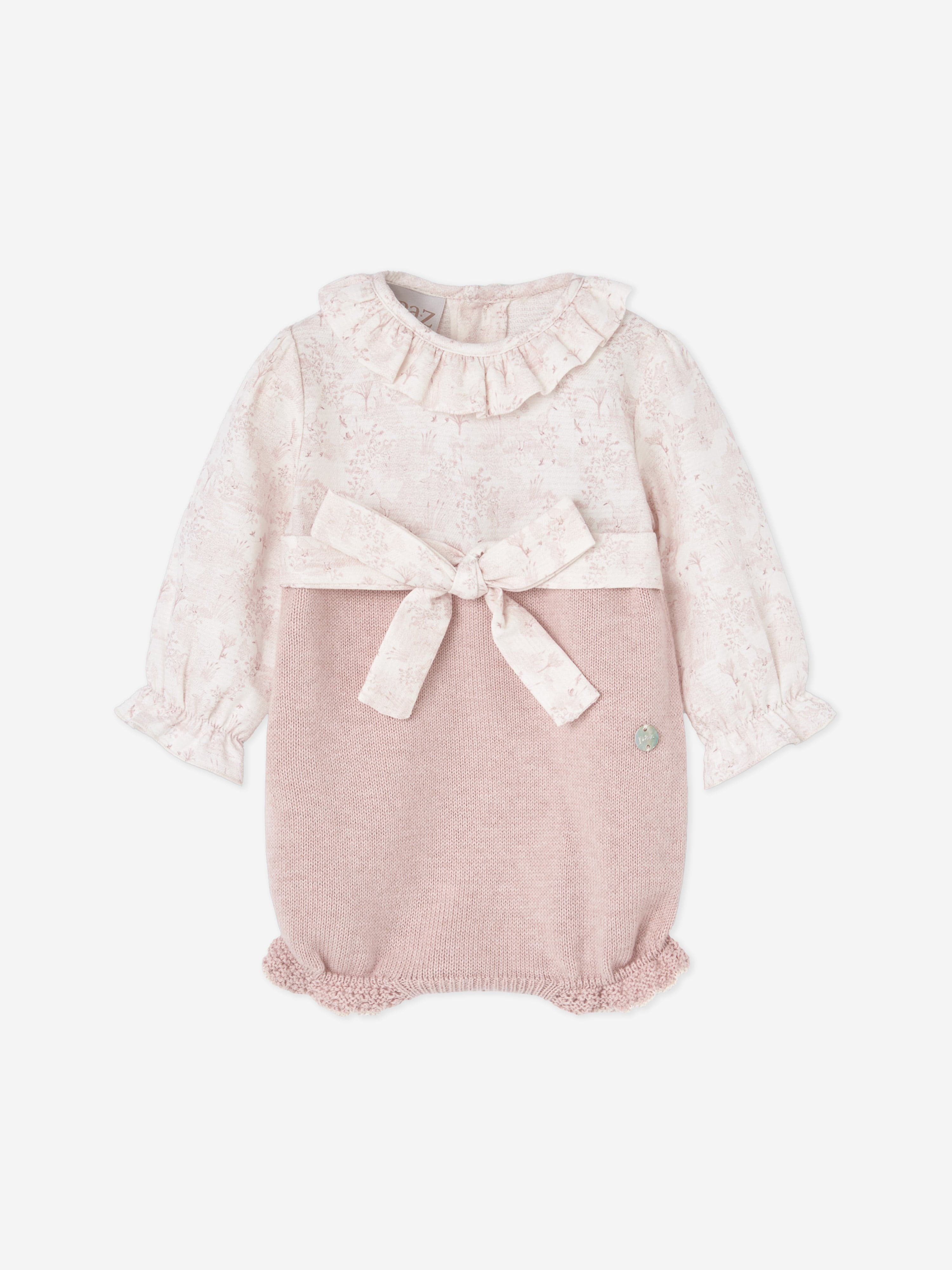 Paz Rodriguez Baby Cotton and Cashmere Romper in Pink Discount Outlet Locations