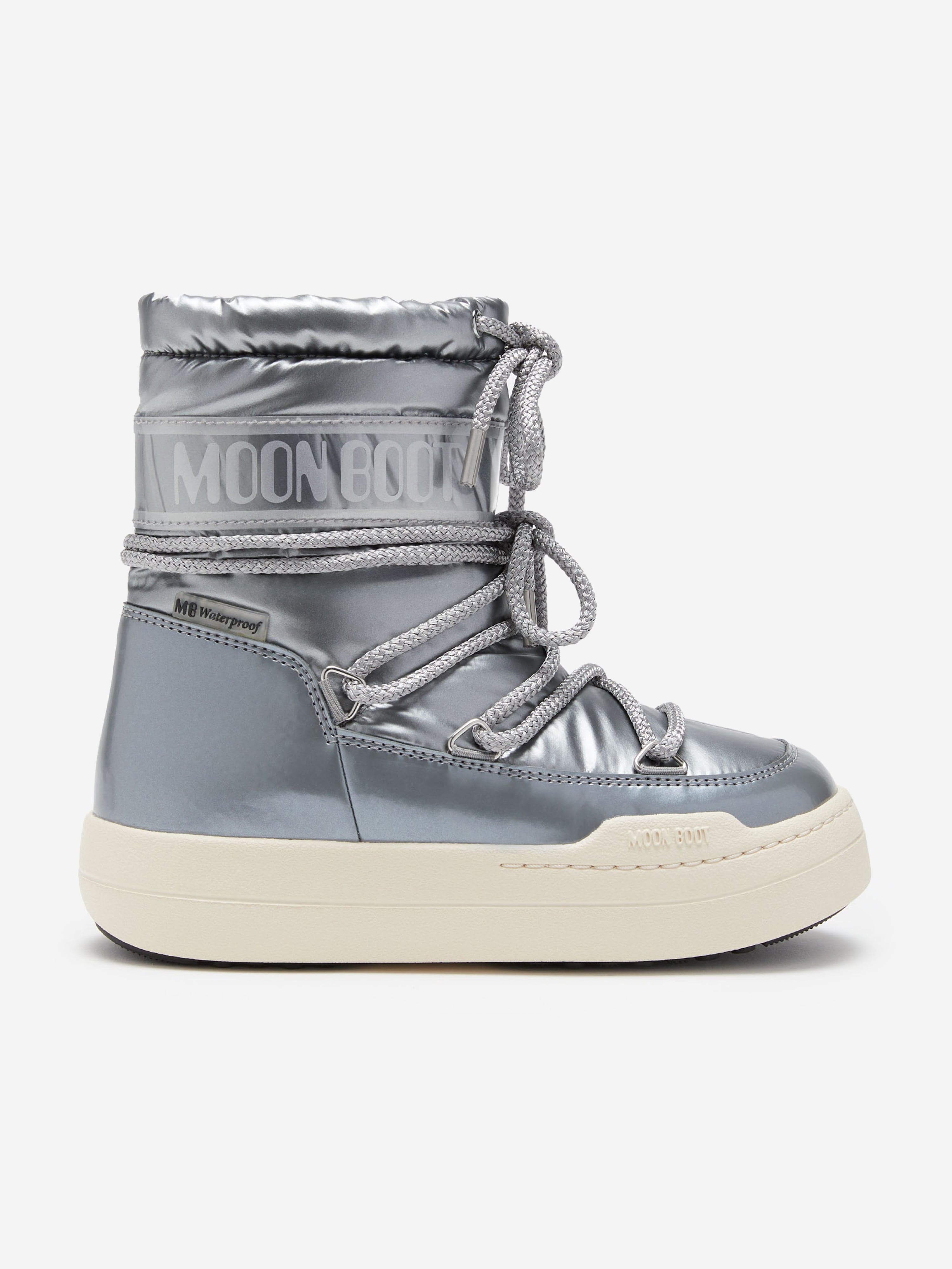 Moon Boot Kids JR Park Boots in Silver Clearance Ebay