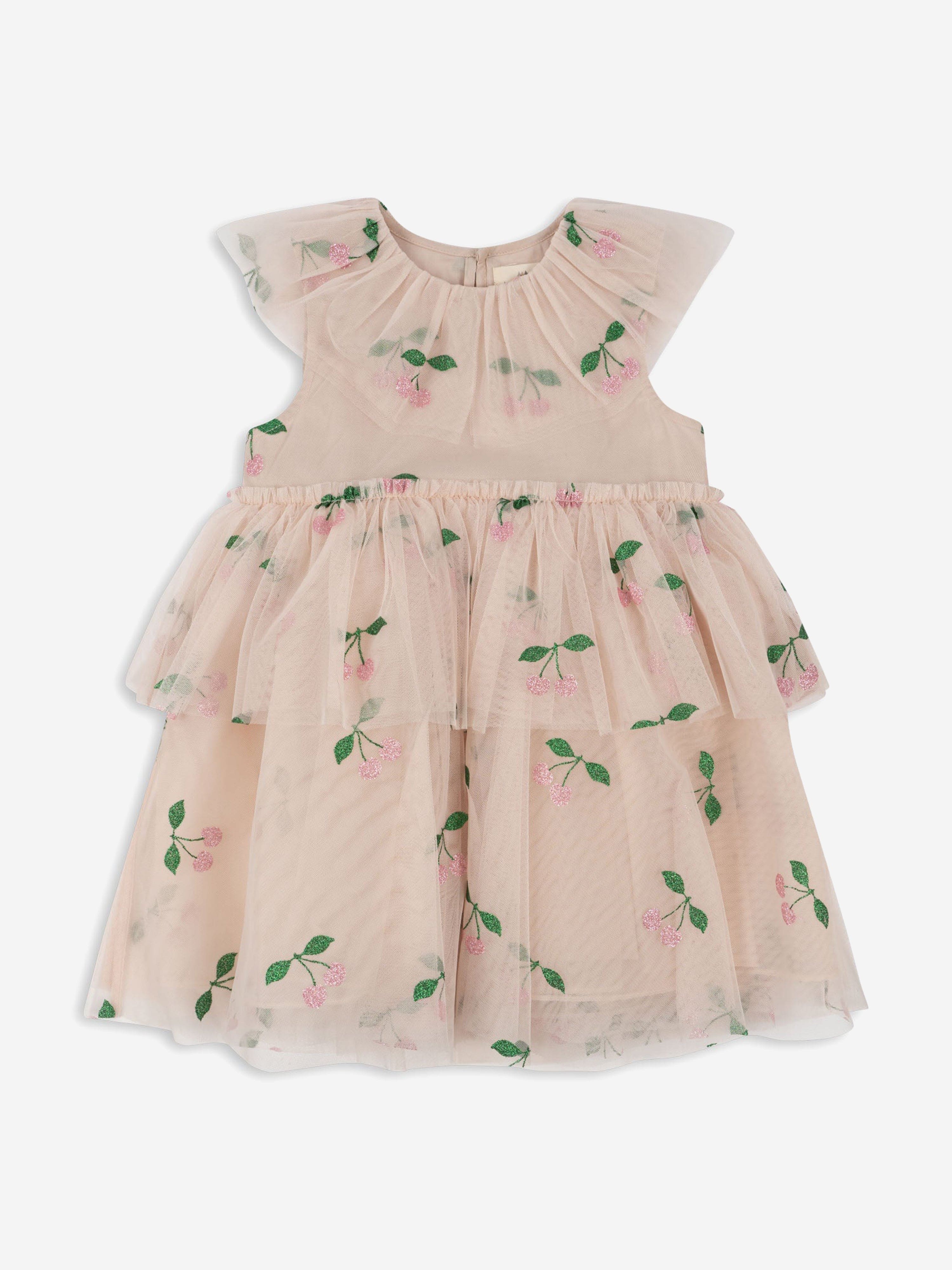 Konges Sljd Girls Mili Glitter Cherry Dress in Pink Wholesale Pice Cheap Pice