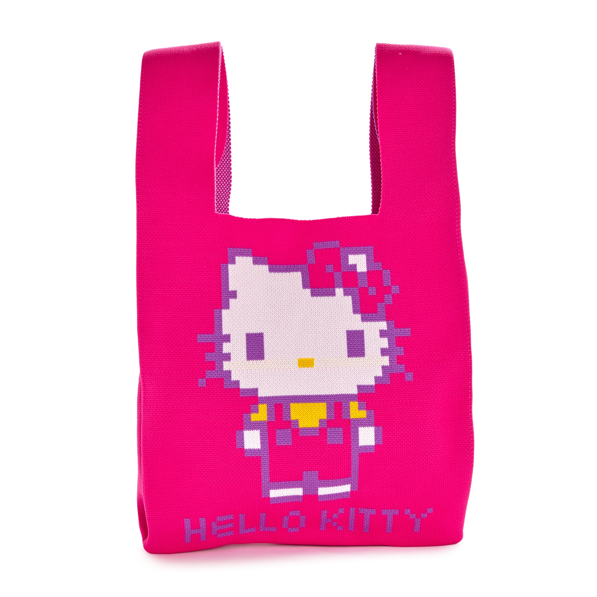 Hello Kitty Pink Knit Shopper Bag (Retro Pixel Series) Very Cheap Sale Online