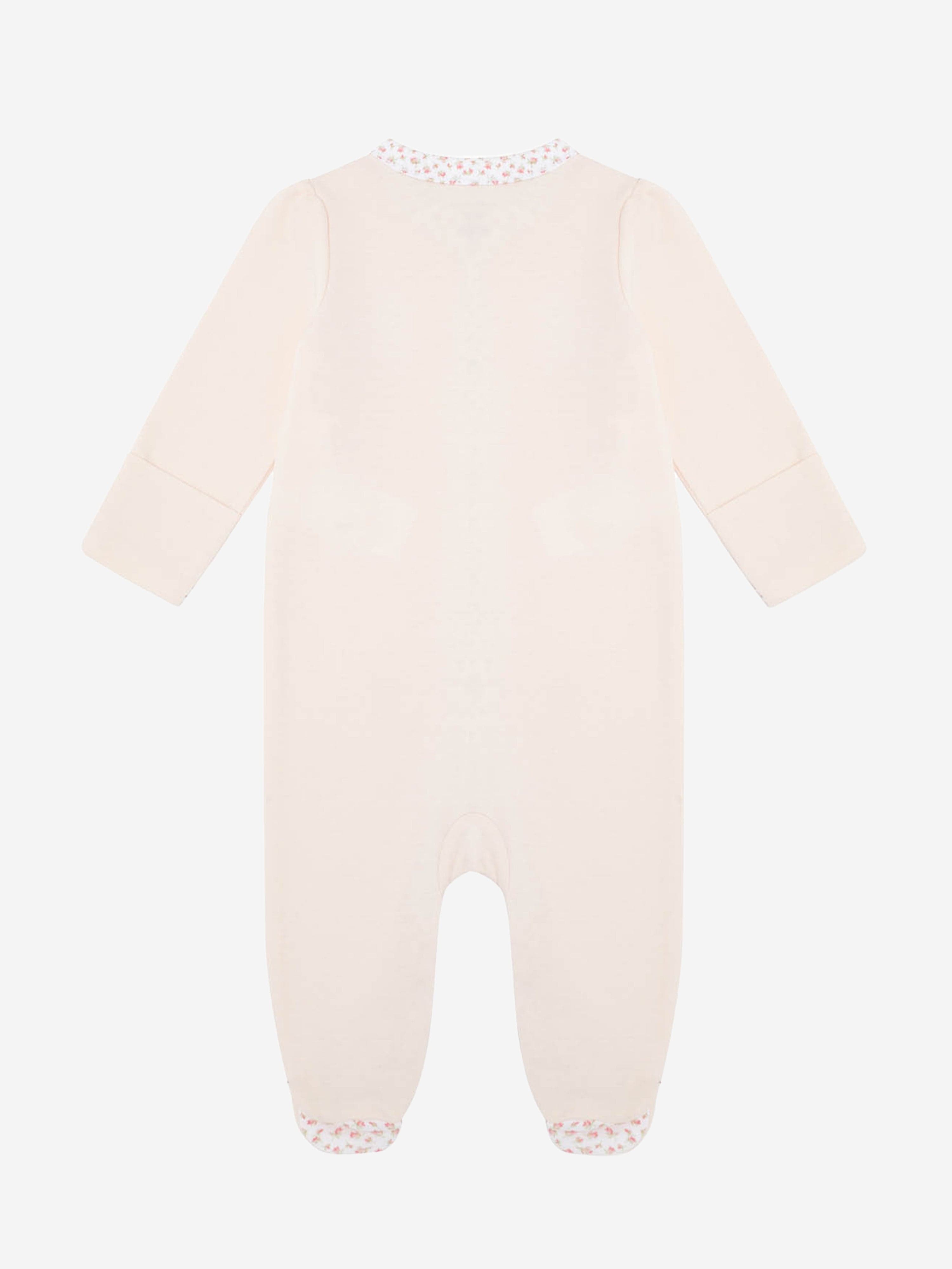 Ralph Lauren Baby Girls Cotton Babygrow in Pink Discount Outlet Store