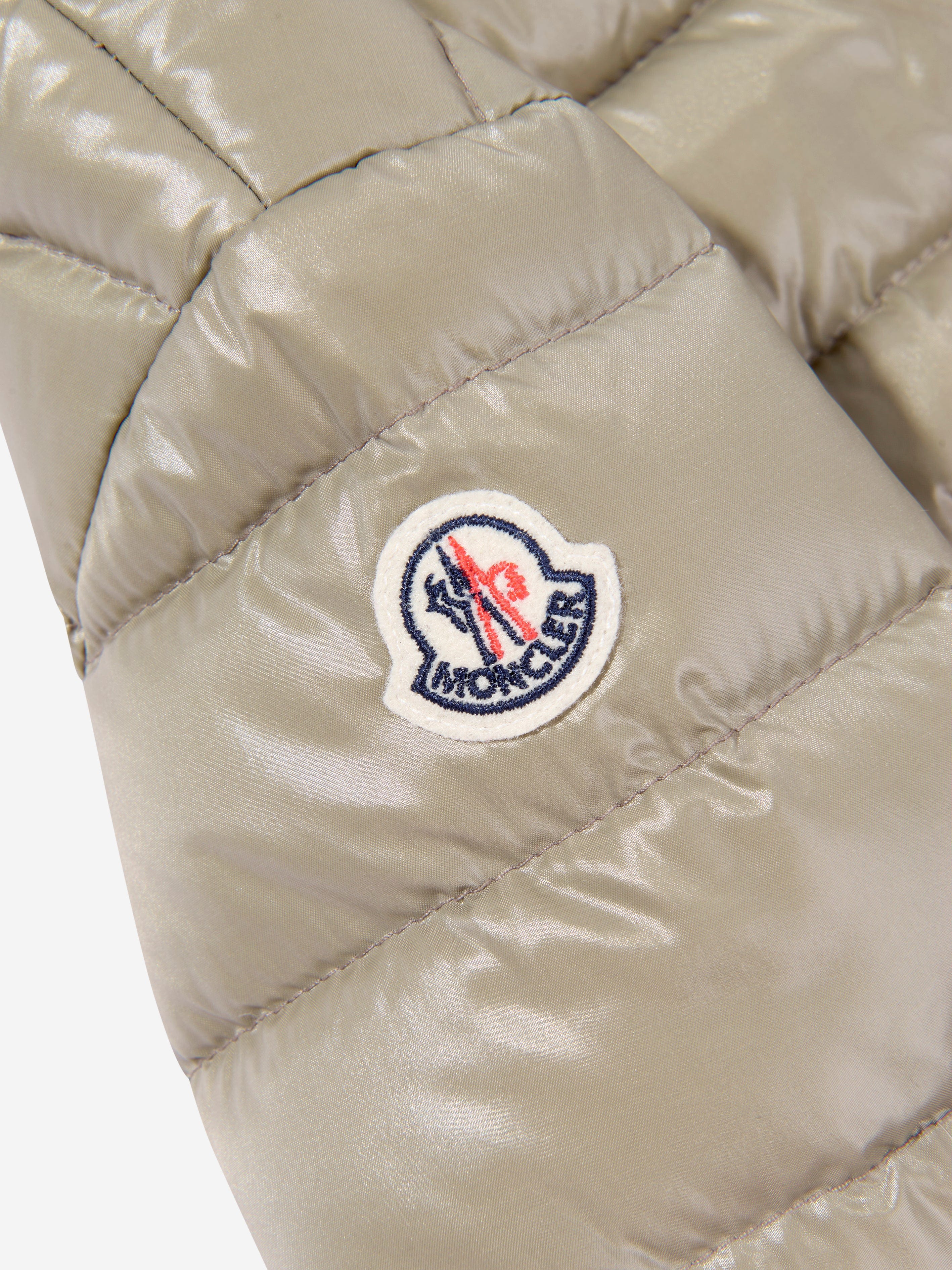 Moncler Enfant Baby Girls Down Padded Adriel Jacket in Beige Shipping Discount Authentic