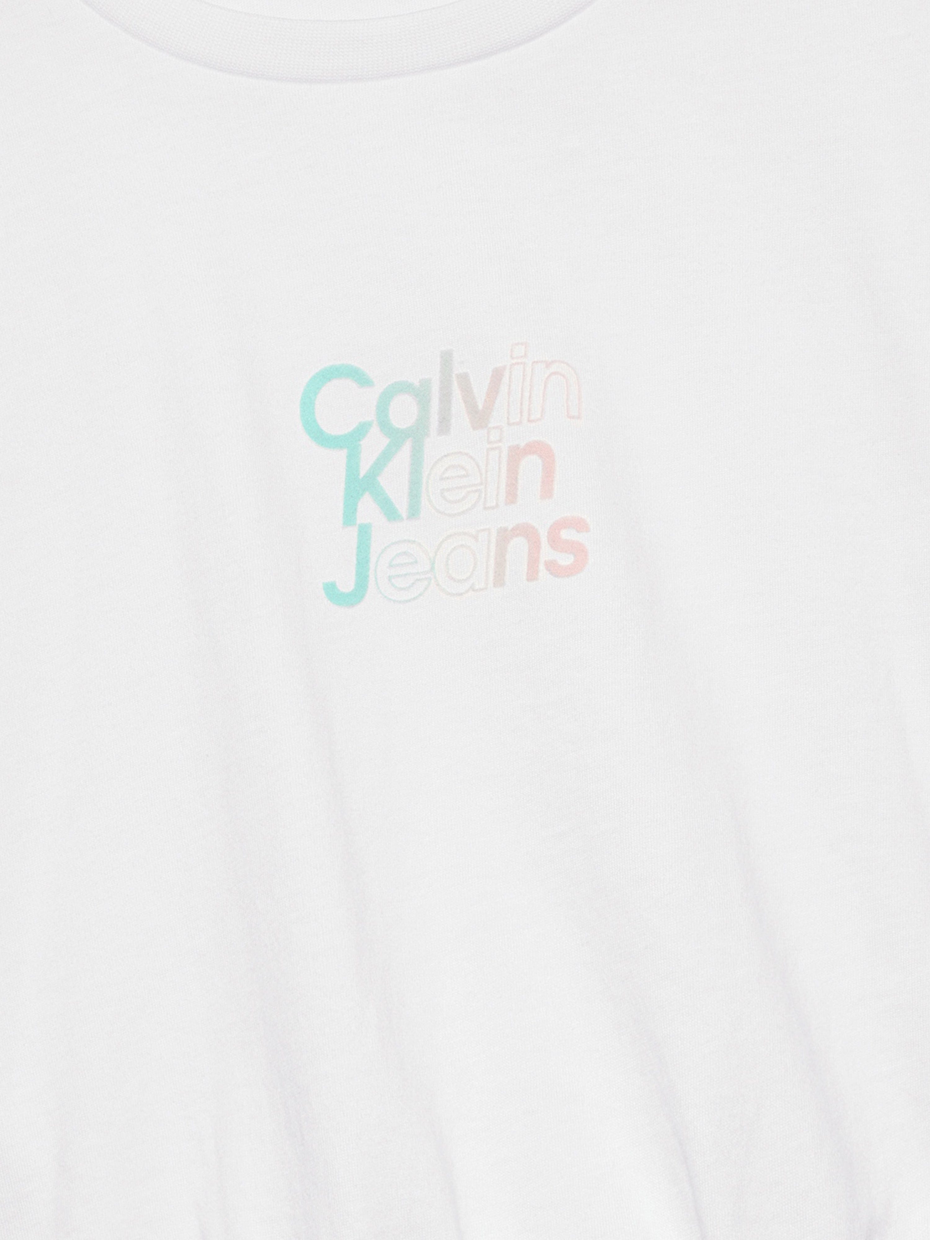 Calvin Klein Girls Gradient Flock Boxy T-Shirt in White Cheapest Pice