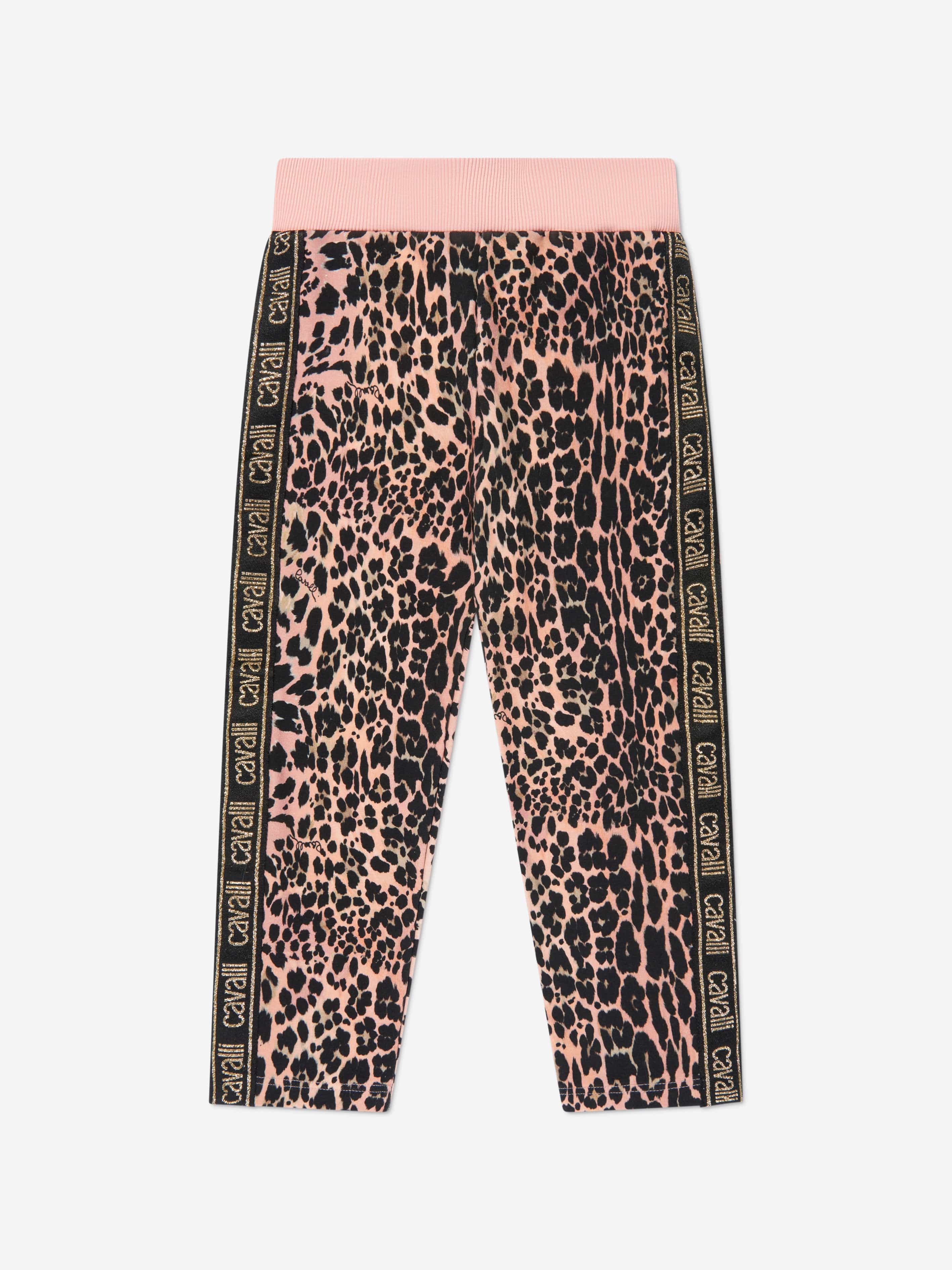Roberto Cavalli Girls Cotton Leopard Print Leggings Sale 2025