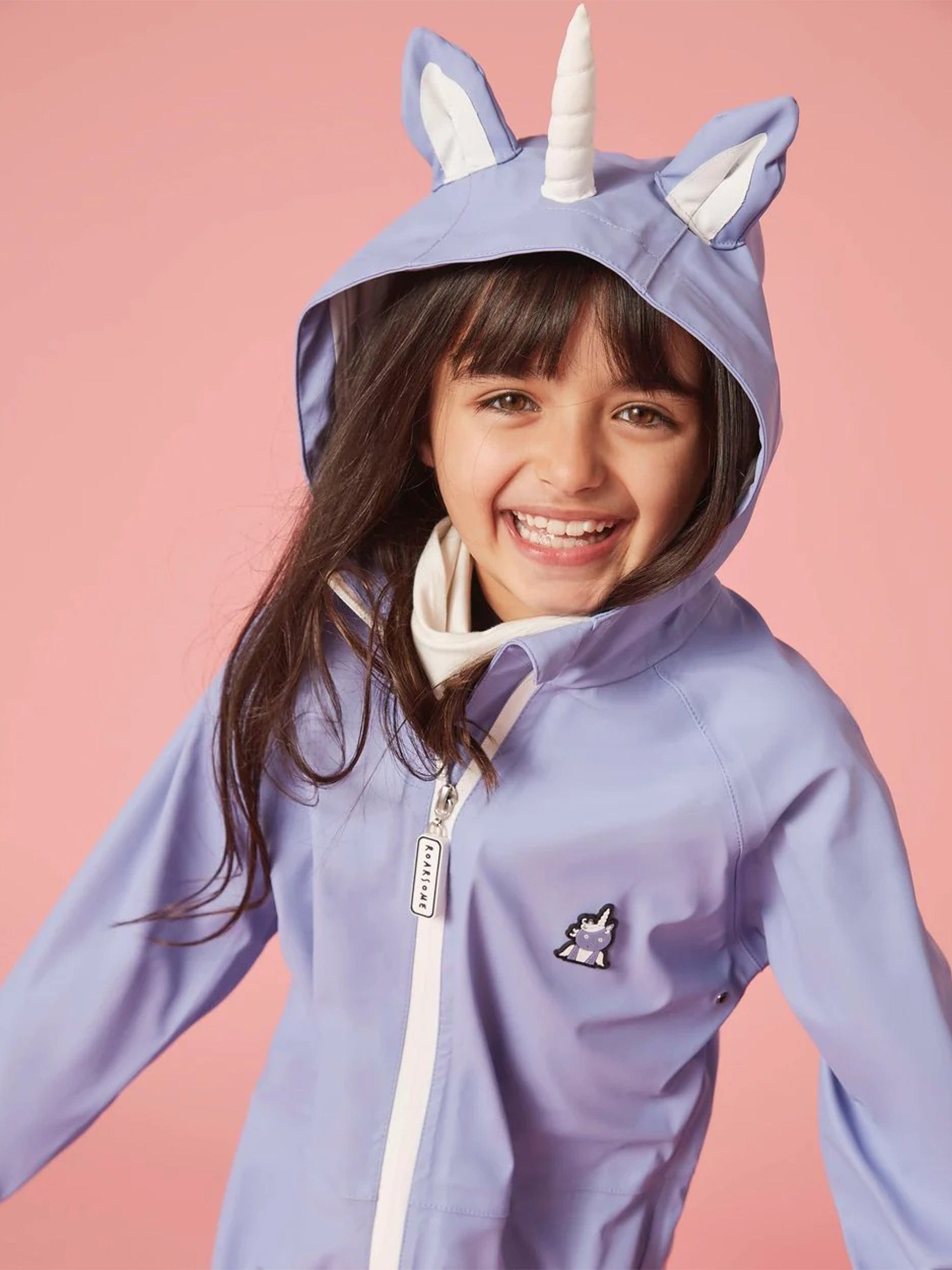 Roarsome Girls Sparkle The Unicorn Puddlesuit in Purple Discount Explore