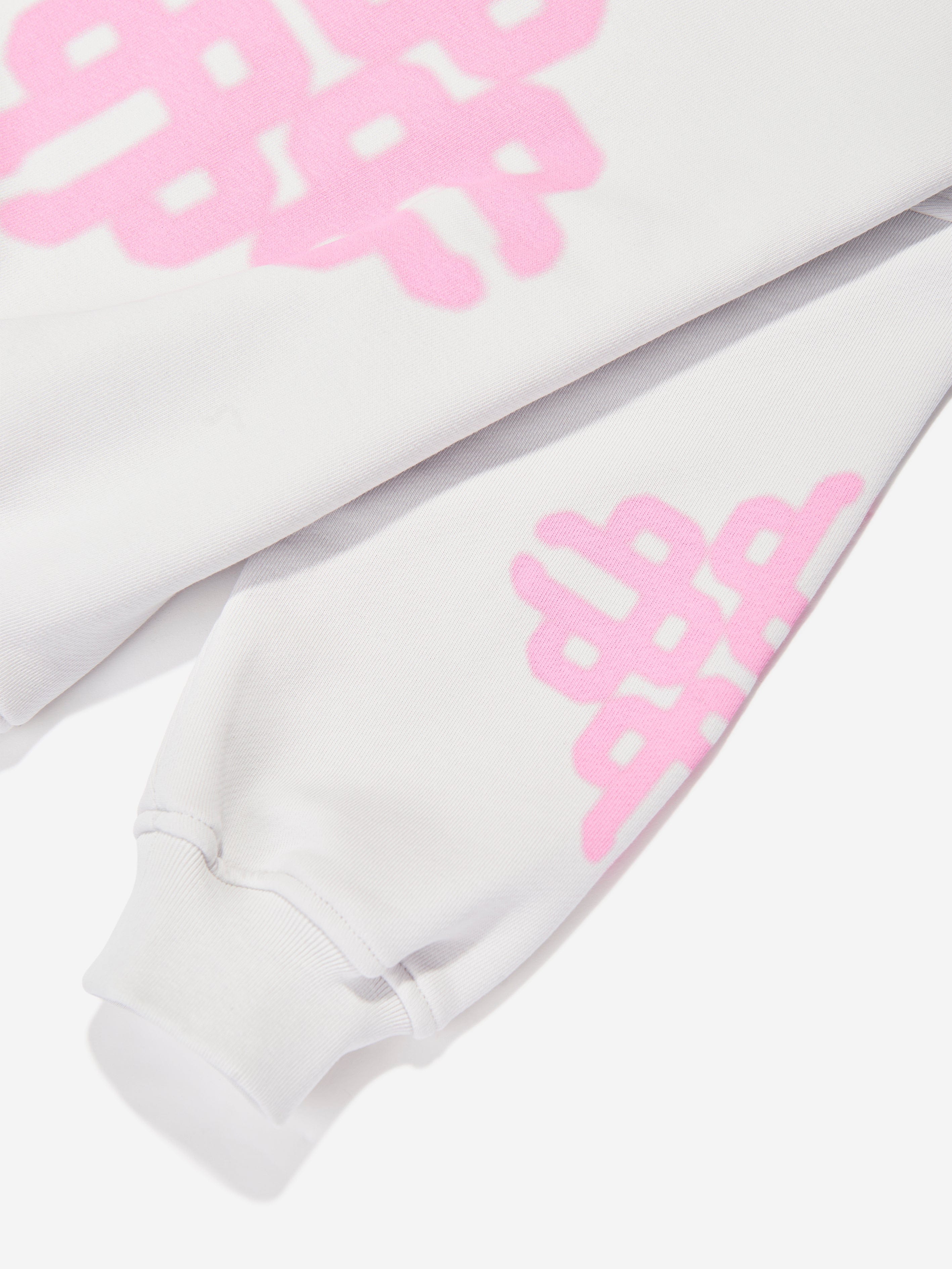 The Couture Club Kids Blurred Graphic Emblem Sweatshirt in Ivory Buy Cheap Outlet