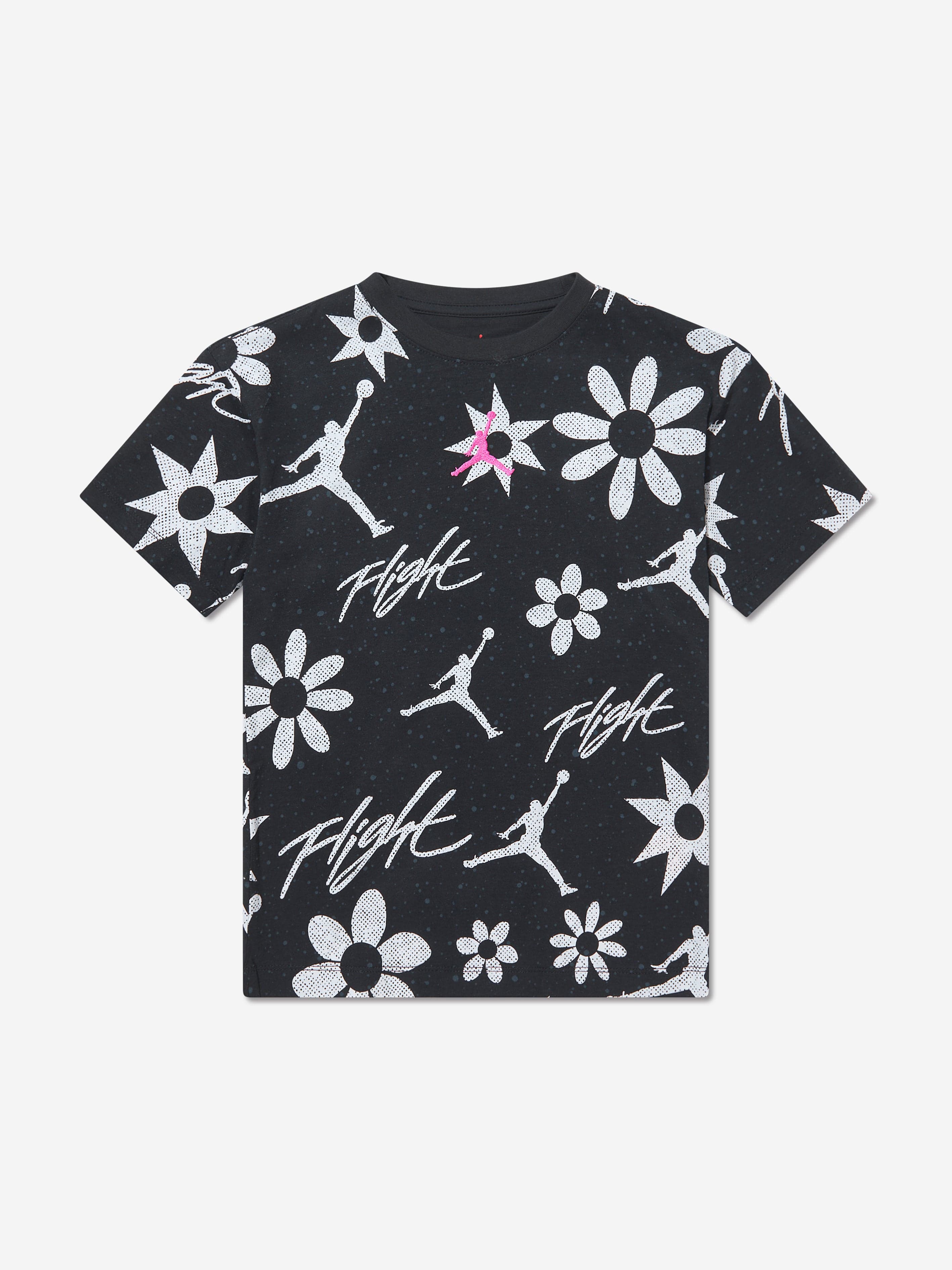 Jordan Girls Essentials AOP T-Shirt in Black Grey Outlet Store Online