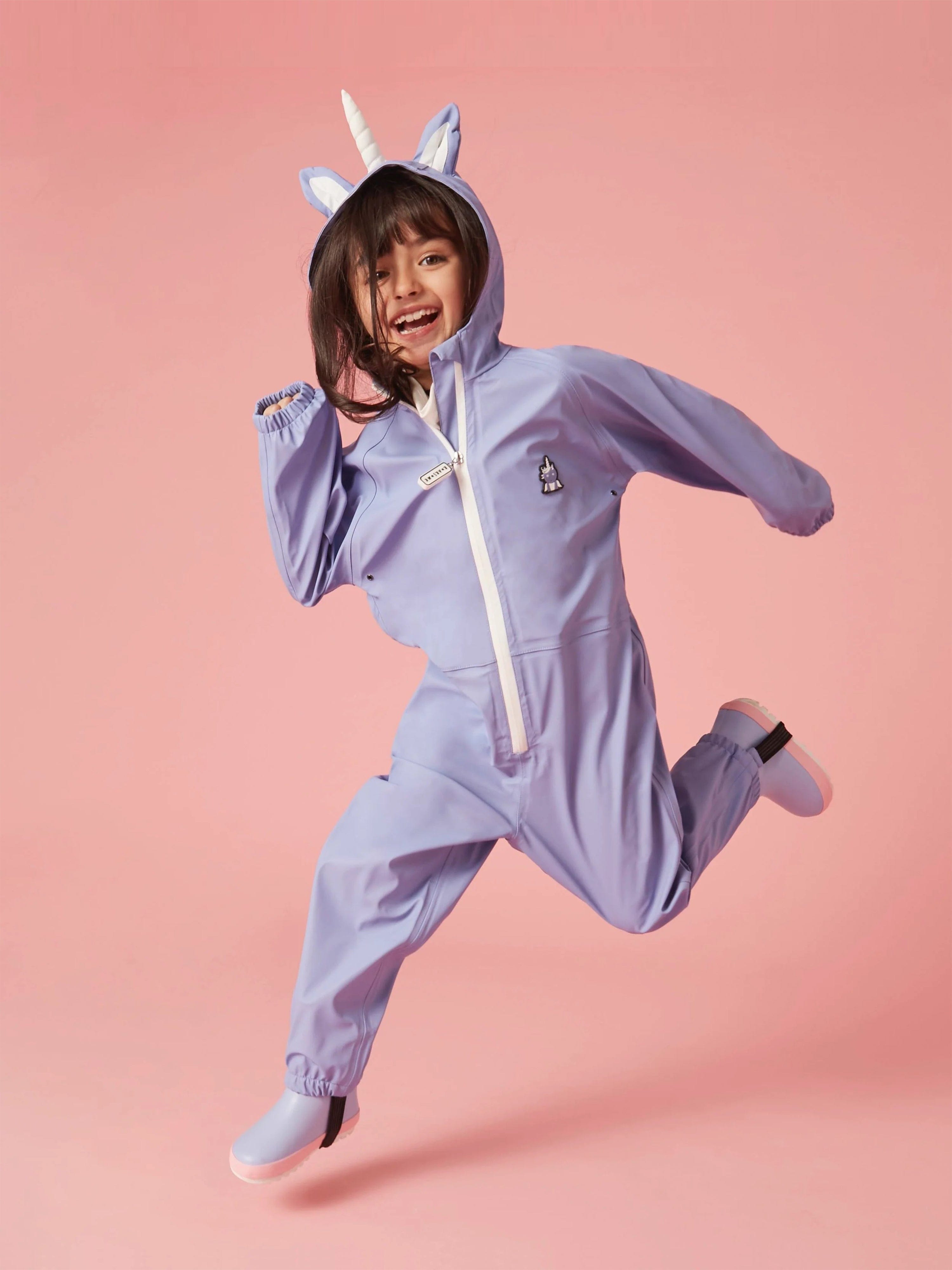 Roarsome Girls Sparkle The Unicorn Puddlesuit in Purple Discount Explore