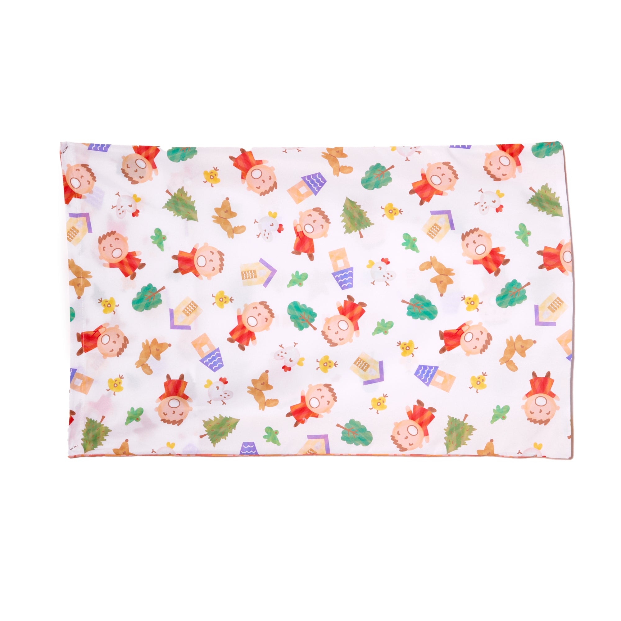 Minna No Tabo Pillowcase (Orange Plaid Series) Authentic