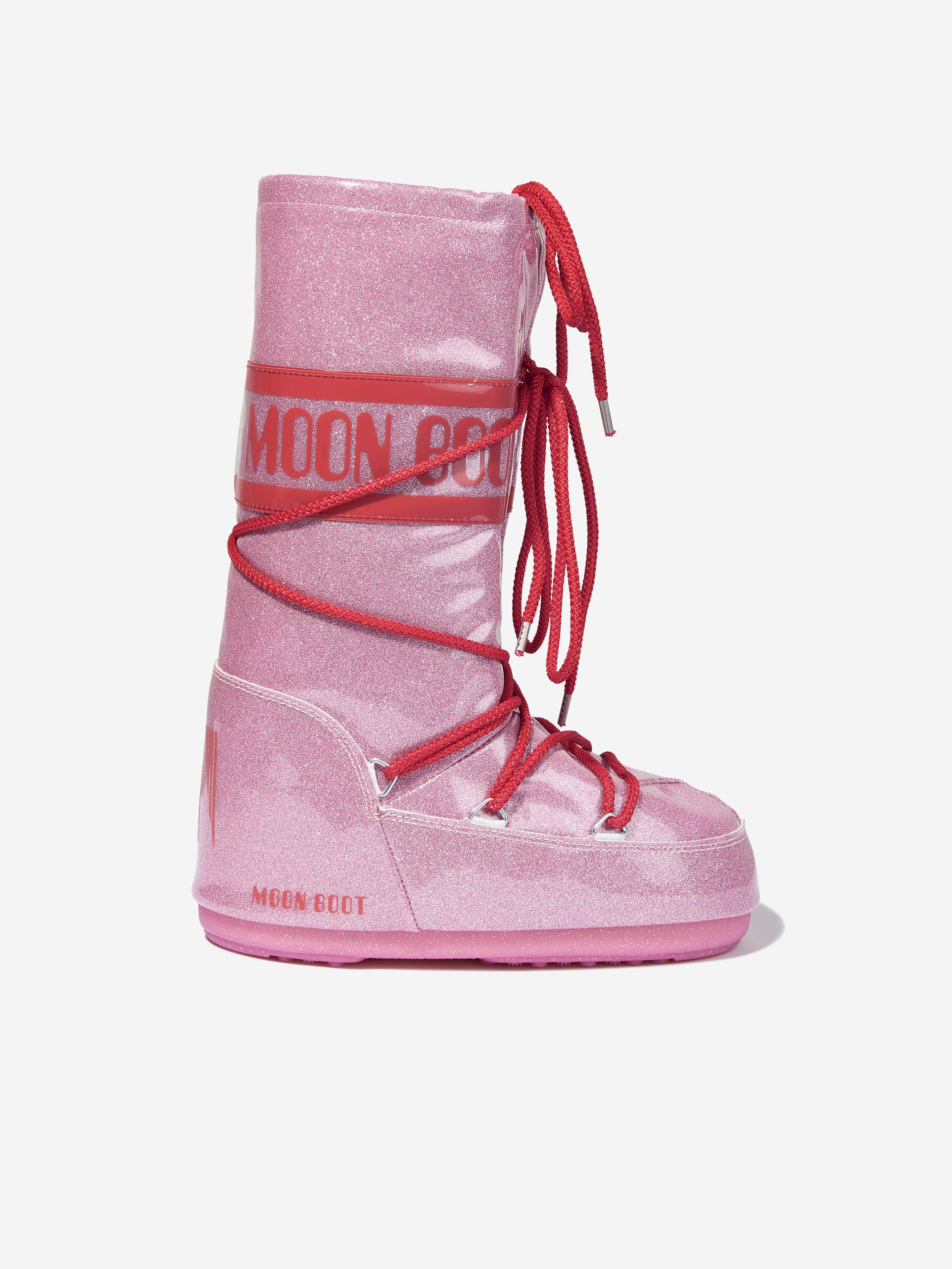 Moon Boot Girls Icon Glitter Snow Boots in Pink Free Shipping Finishline