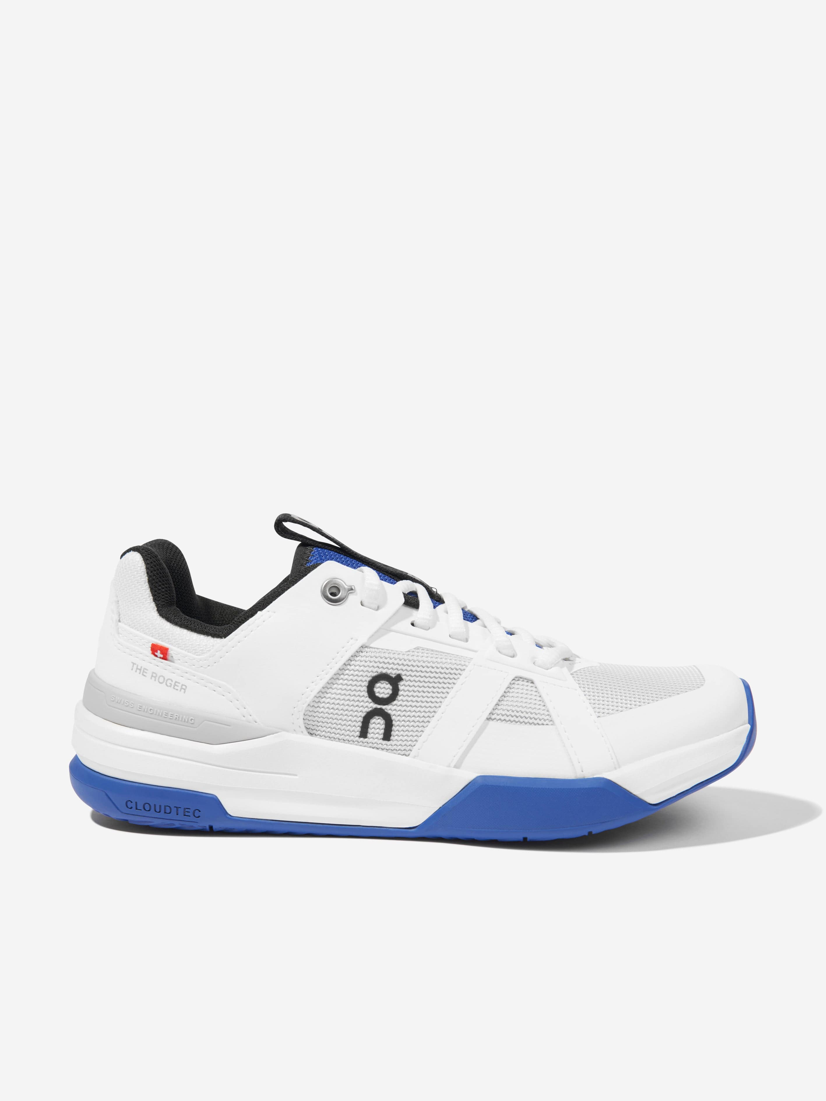 On Running Kids The Roger CH Pro Youth Trainers in White Outlet Free Shipping Authentic