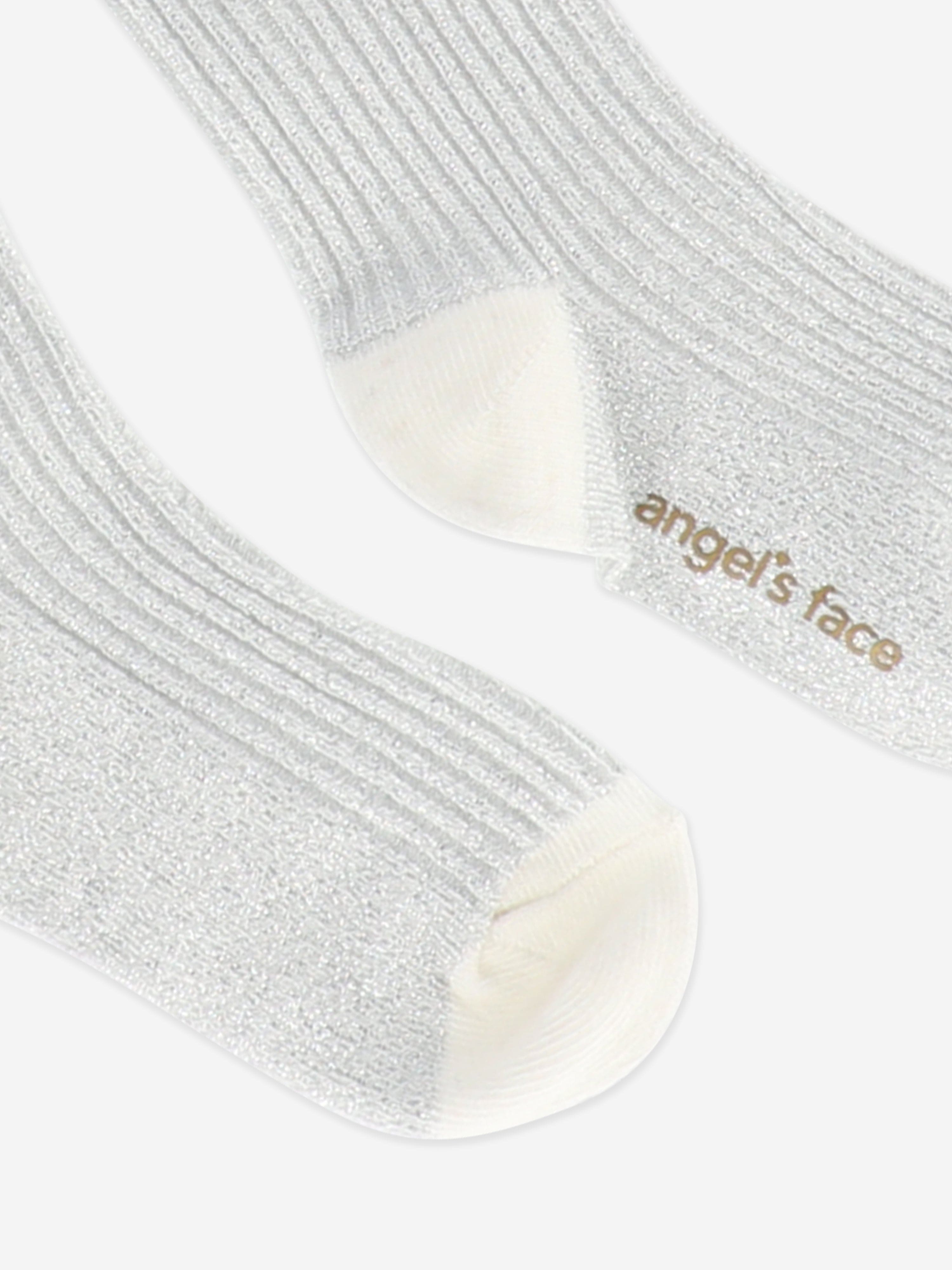 Angels Face Girls Lucy Sparkle Socks in White Outlet Cheap Online