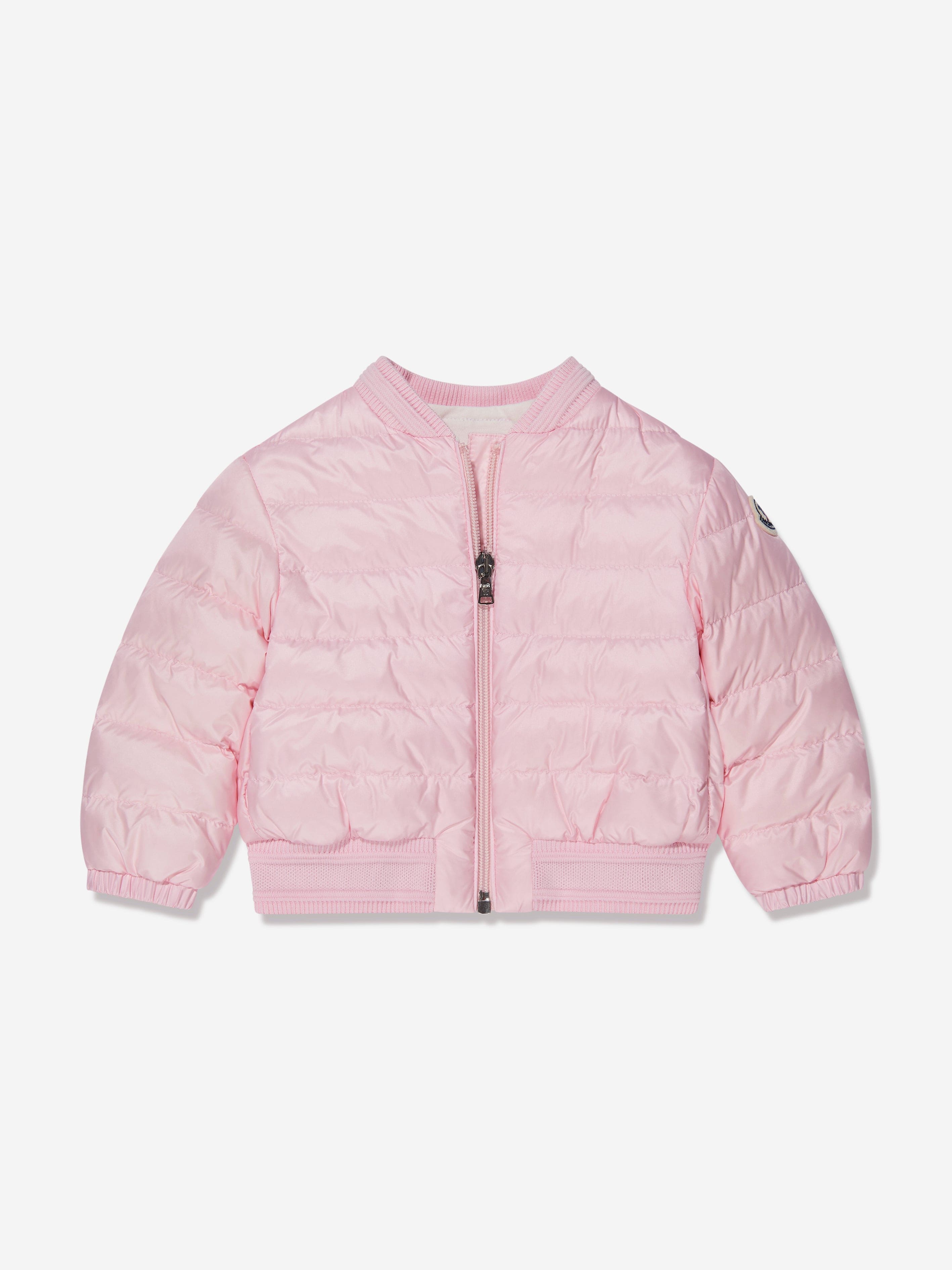 Moncler Enfant Baby Girls Down Padded Ter Jacket in Pink Discount Hot Sale