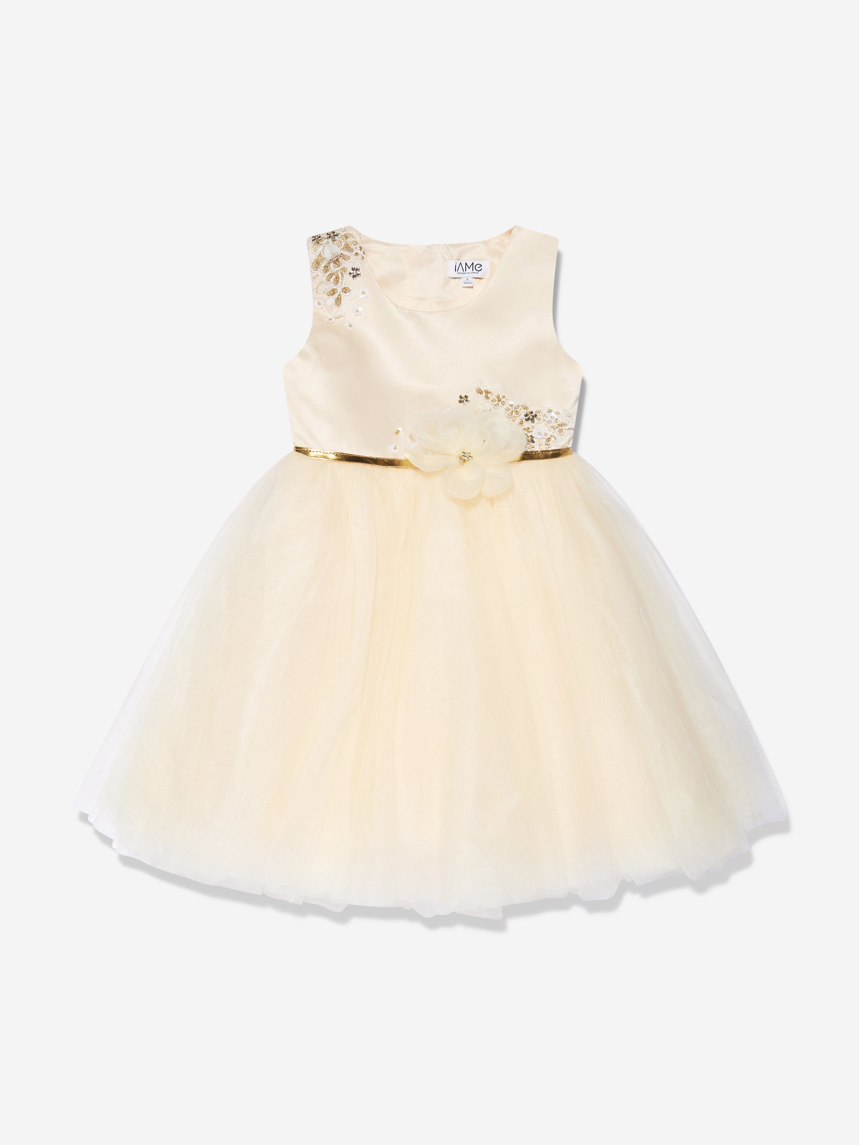 iAMe Girls Tulle Dress in Cream Enjoy Online