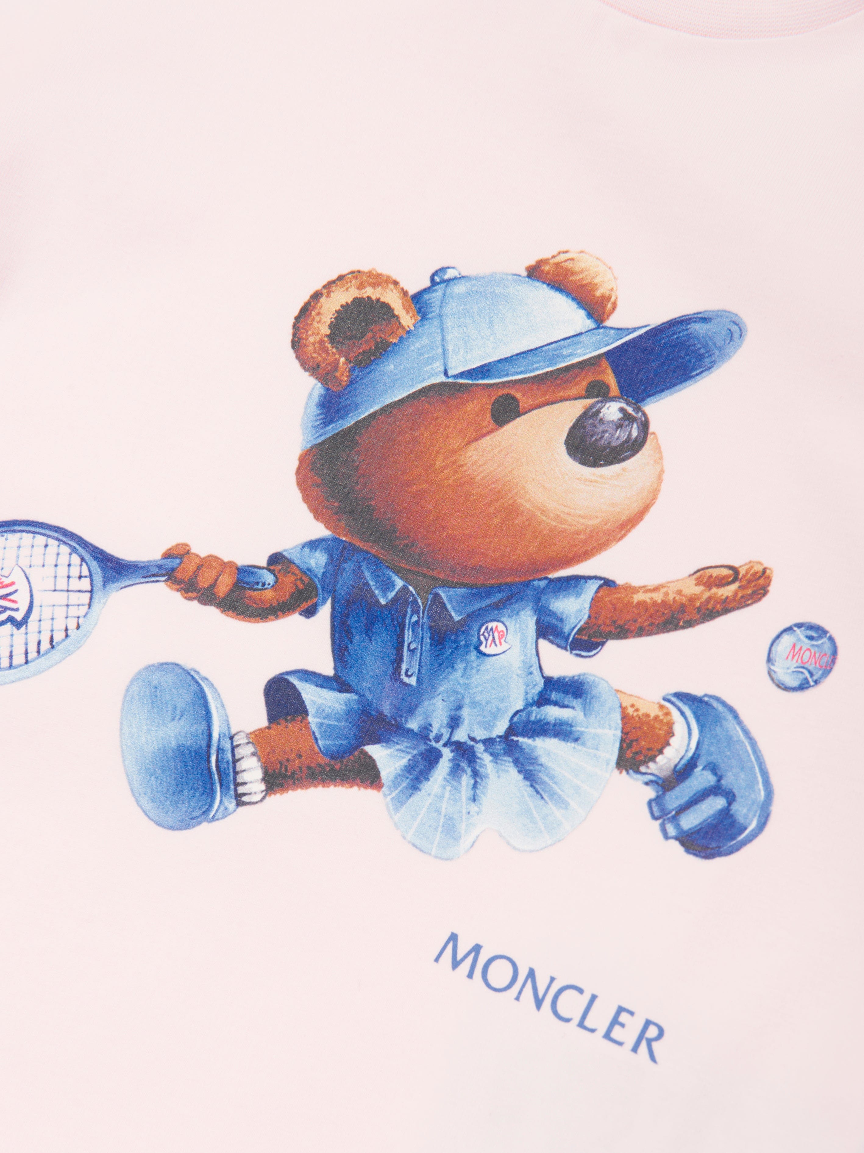 Moncler Enfant Baby Girls Tennis Bear T-Shirt in Pink Buy Cheap Low Shipping Fee