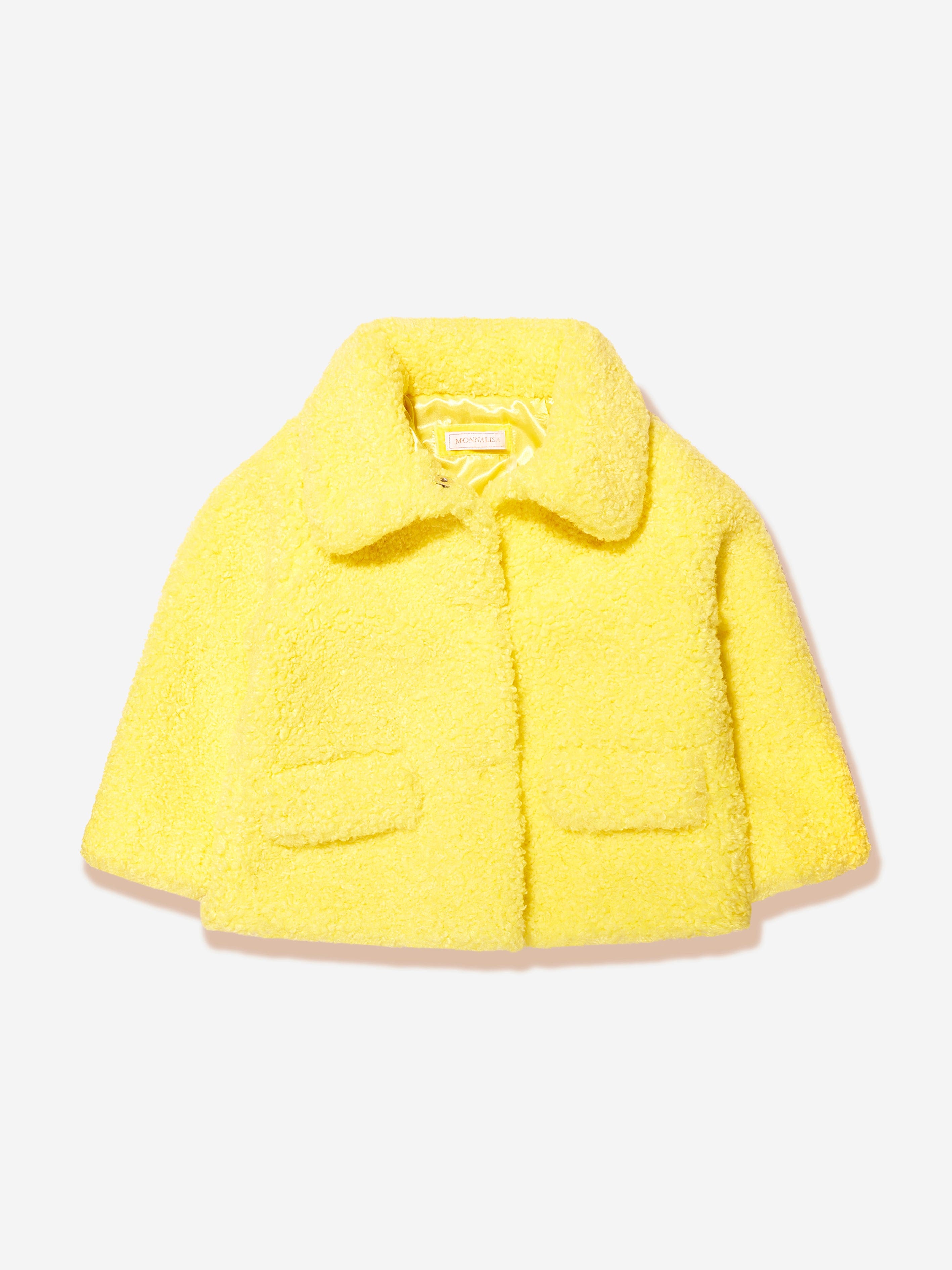 Monnalisa Girls Sherpa Jacket in Yellow Footlocker Online