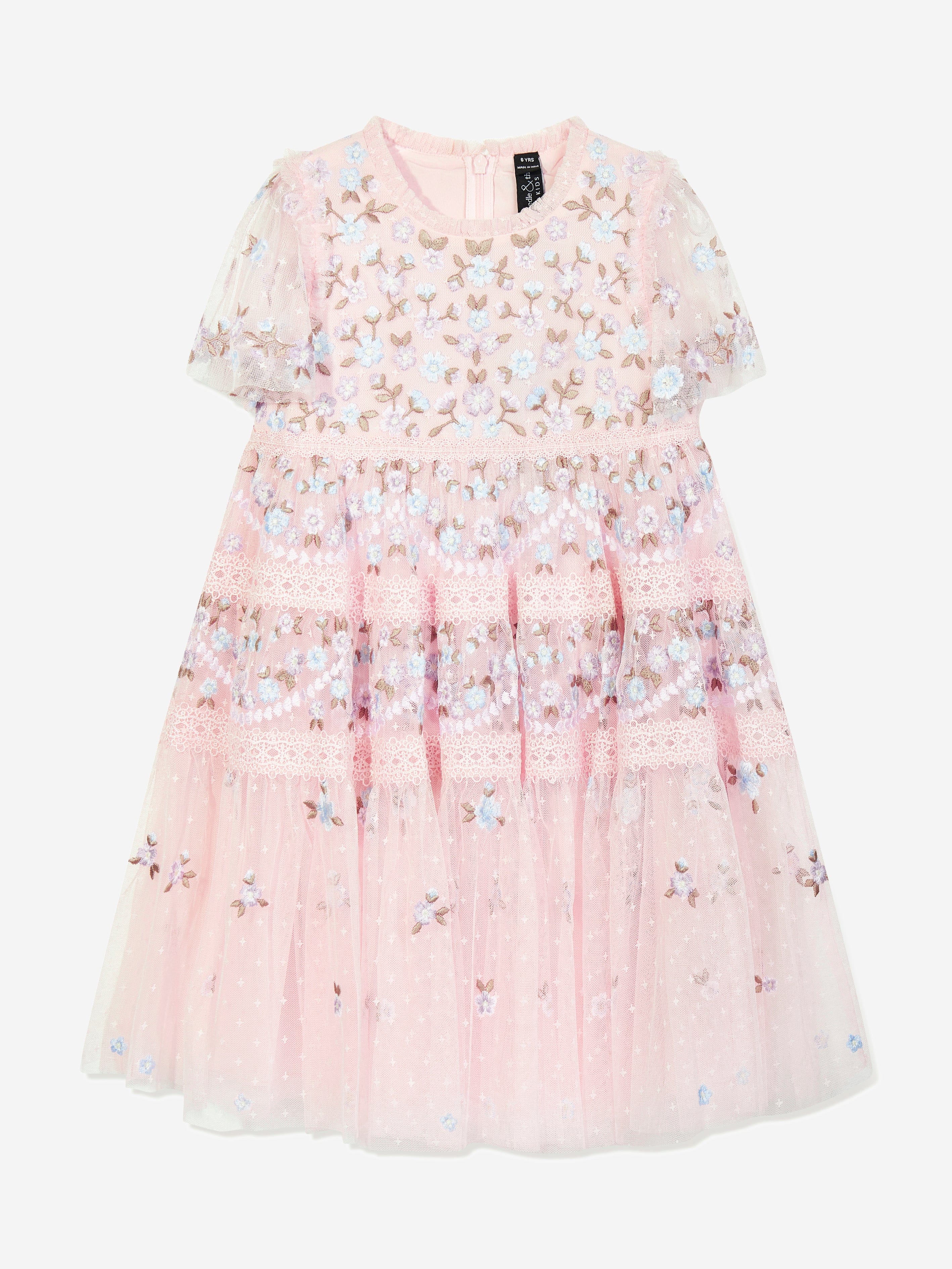 Needle & Thread Girls Garland Ribbon Dress in Pink Buy Cheap Websites