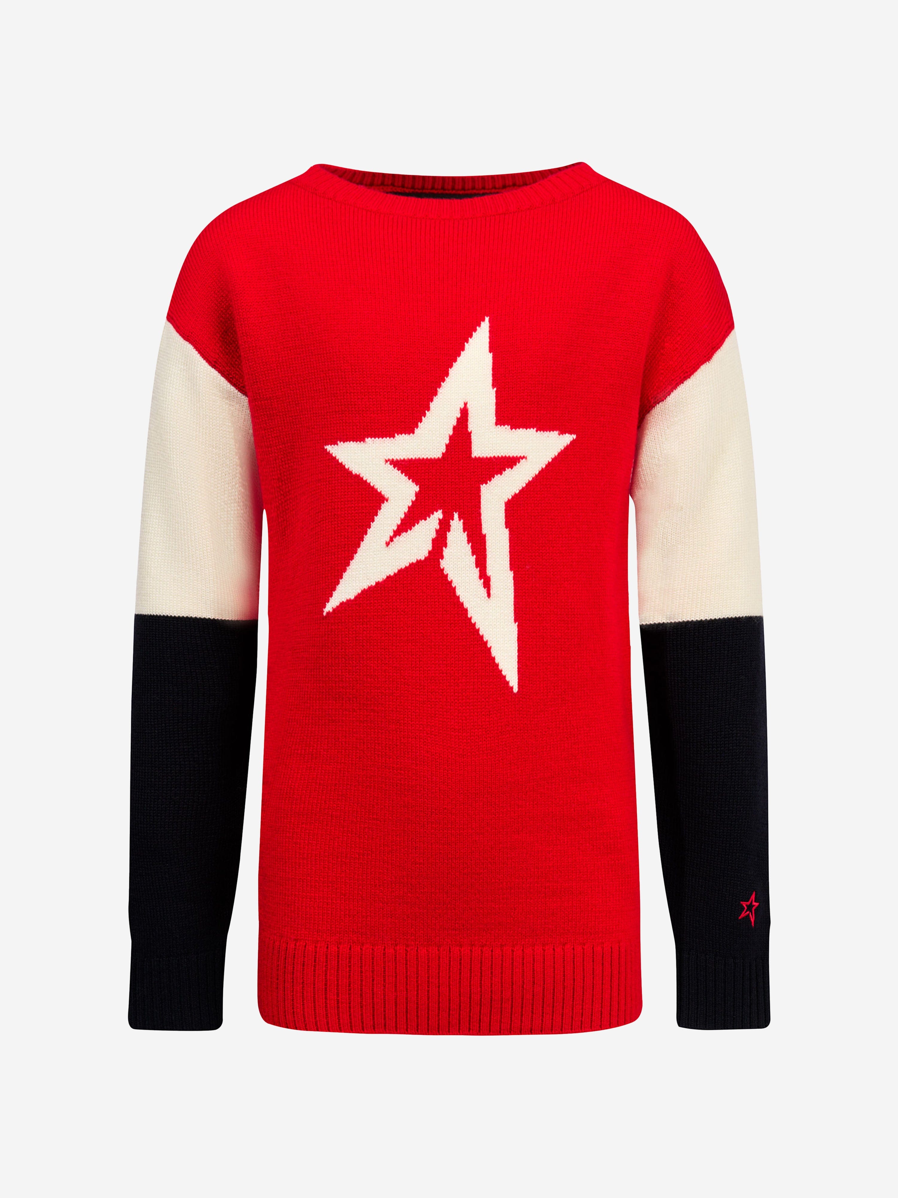 Perfect Moment Girls Star Crew Neck Jumper in Red Wholesale Pice For Sale